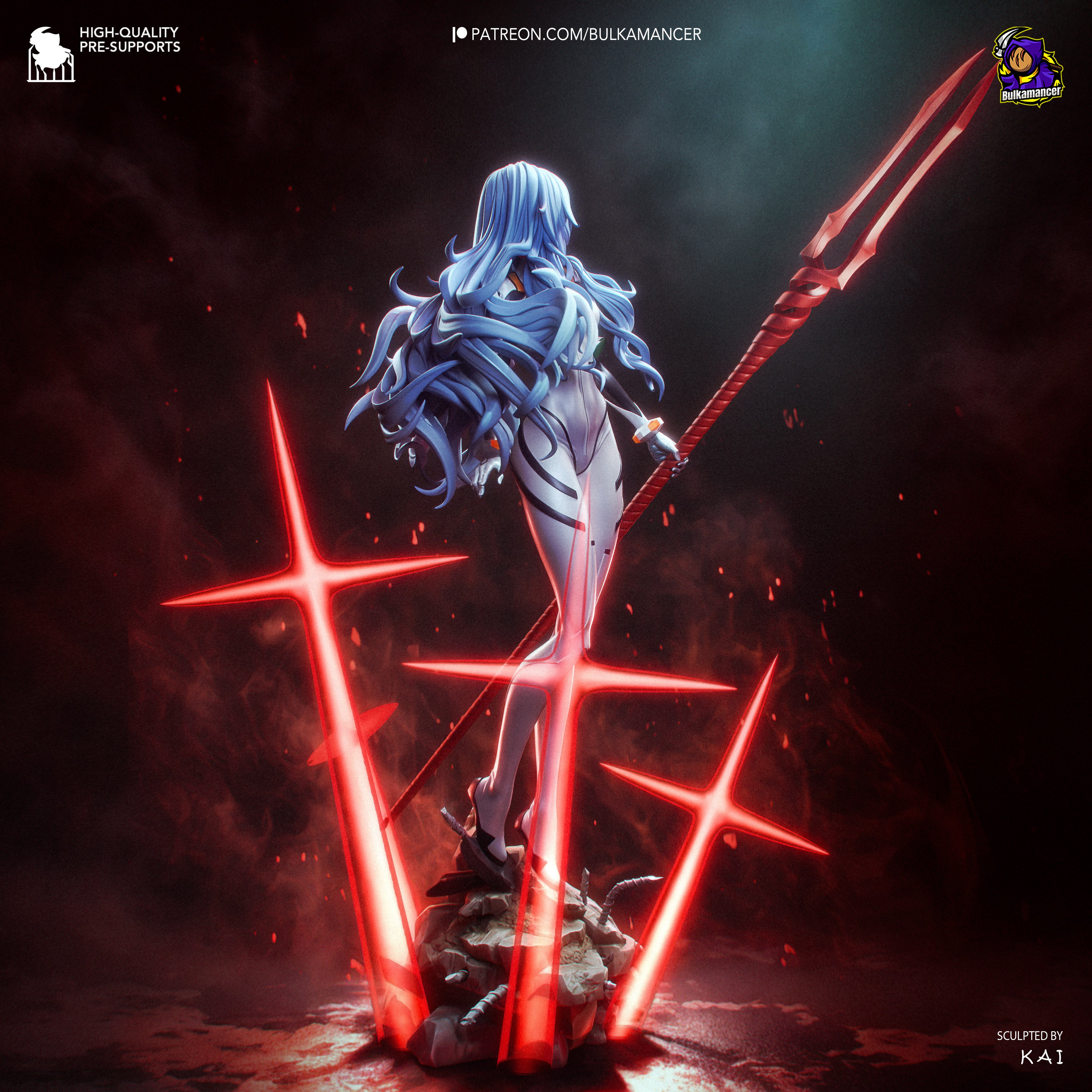 Rei - Neon Genesis Evangelion | Custom Statue 3D printed figure