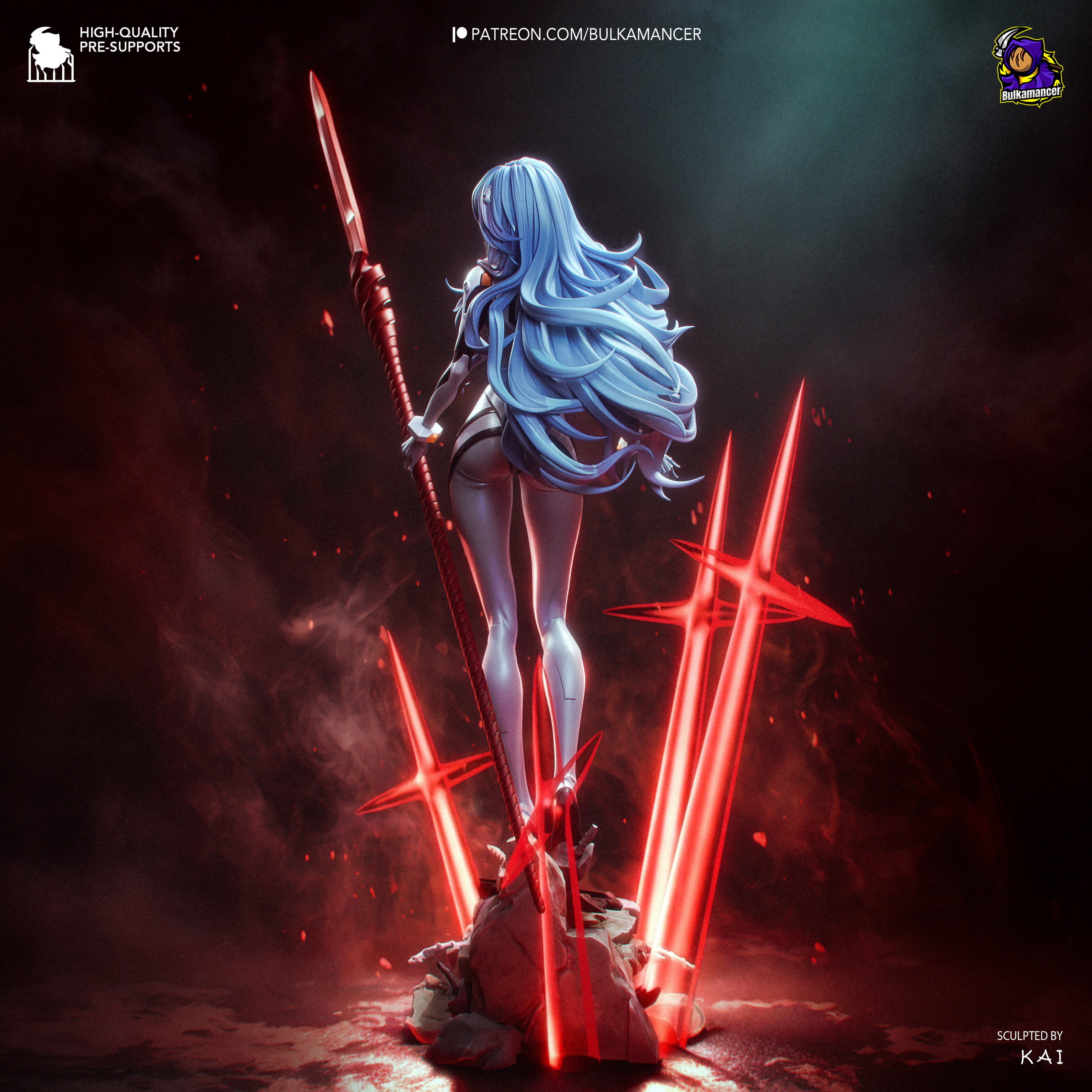 Rei - Neon Genesis Evangelion | Custom Statue 3D printed figure