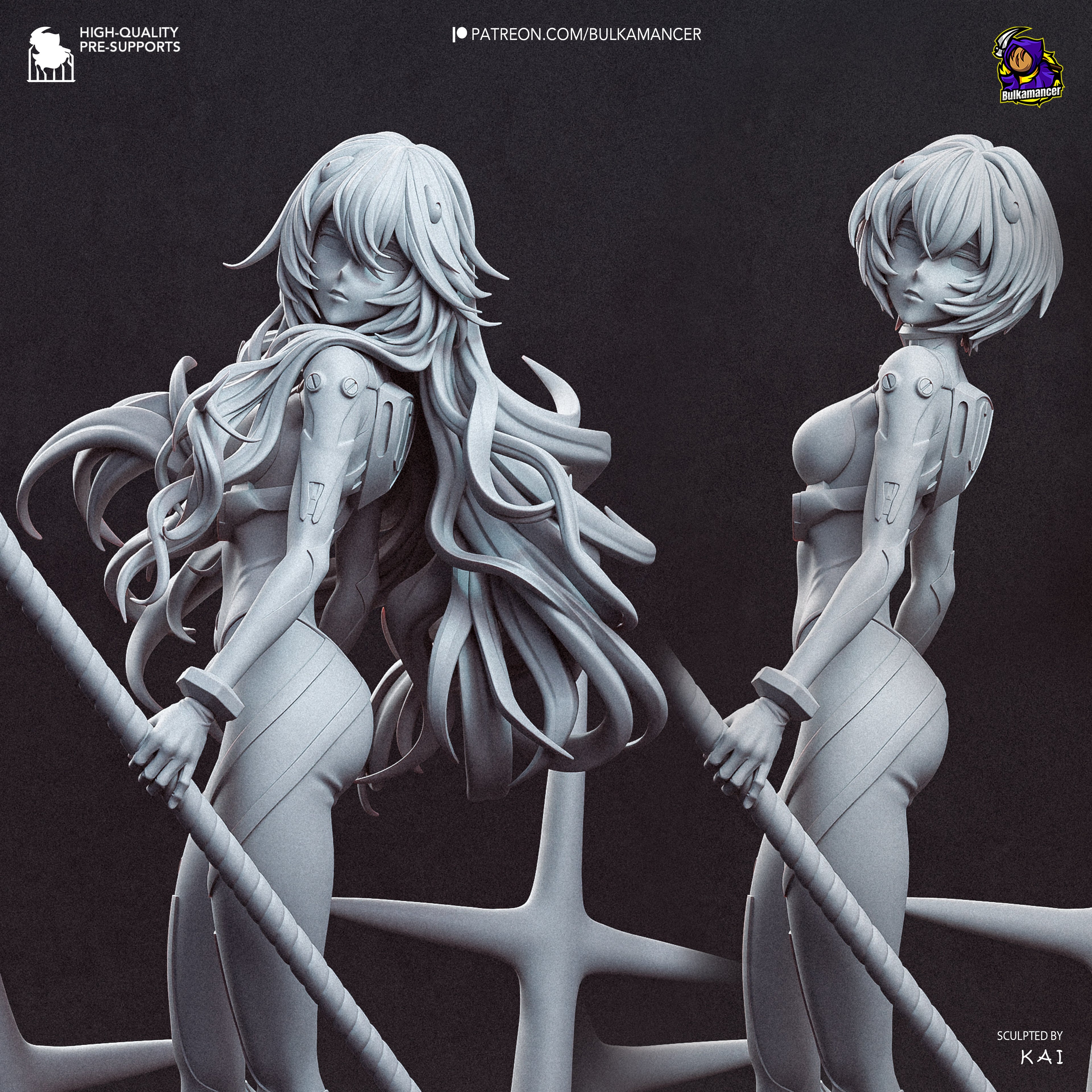 Rei - Neon Genesis Evangelion | Custom Statue 3D printed figure