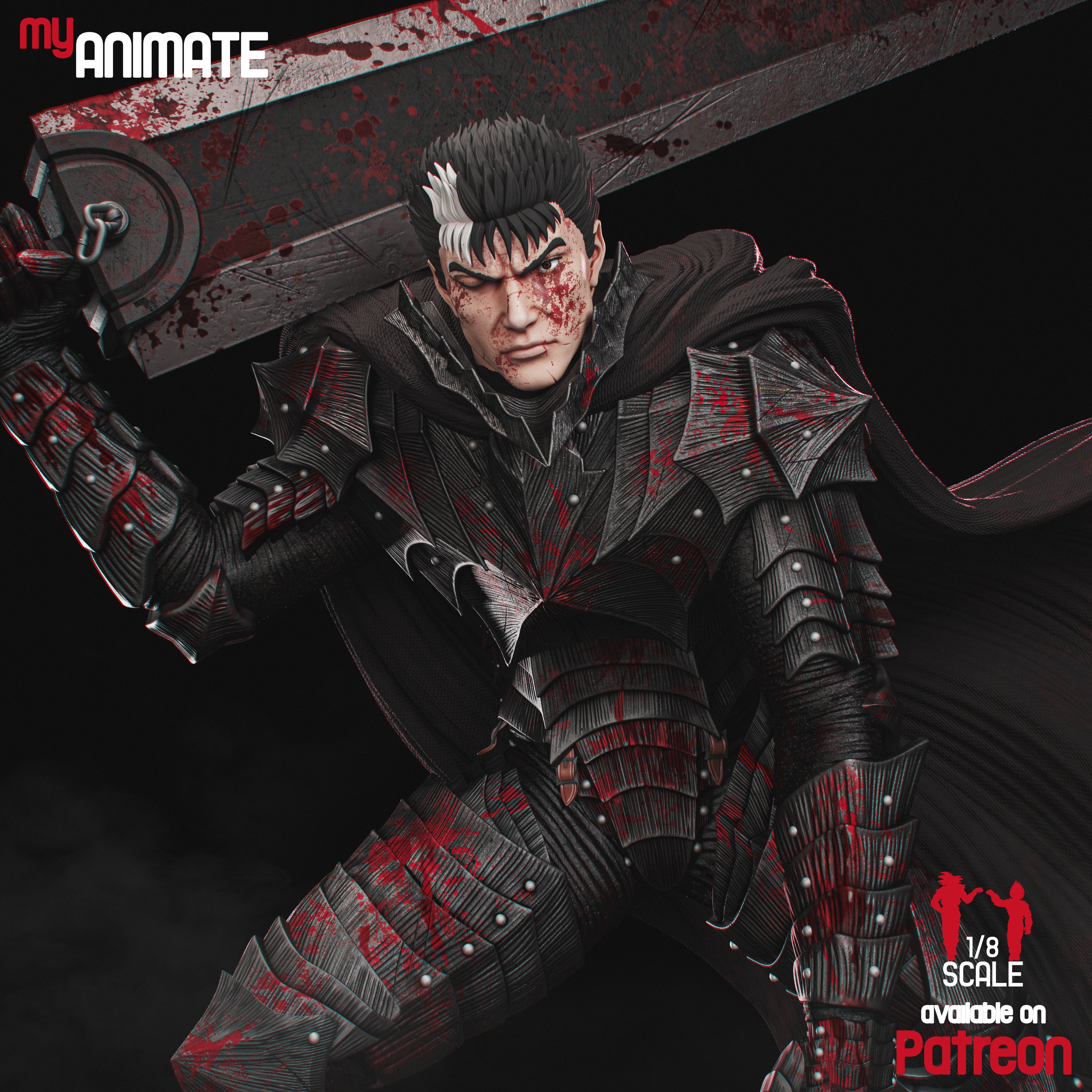 Guts Berserker Armor - Berserk | Custom Statue 3D printed figure
