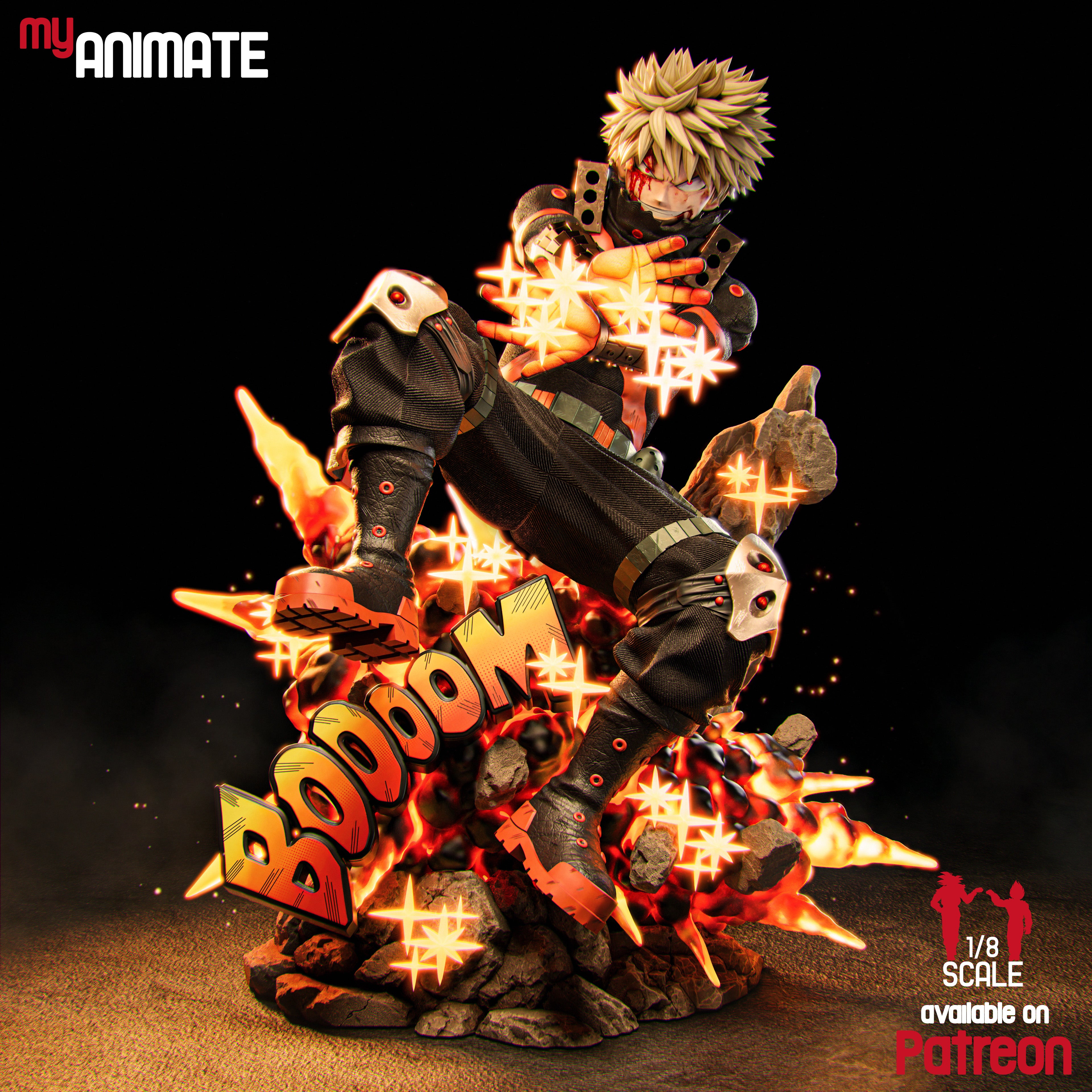 Bakugo - My Hero Academia | Custom Statue 3D printed figure