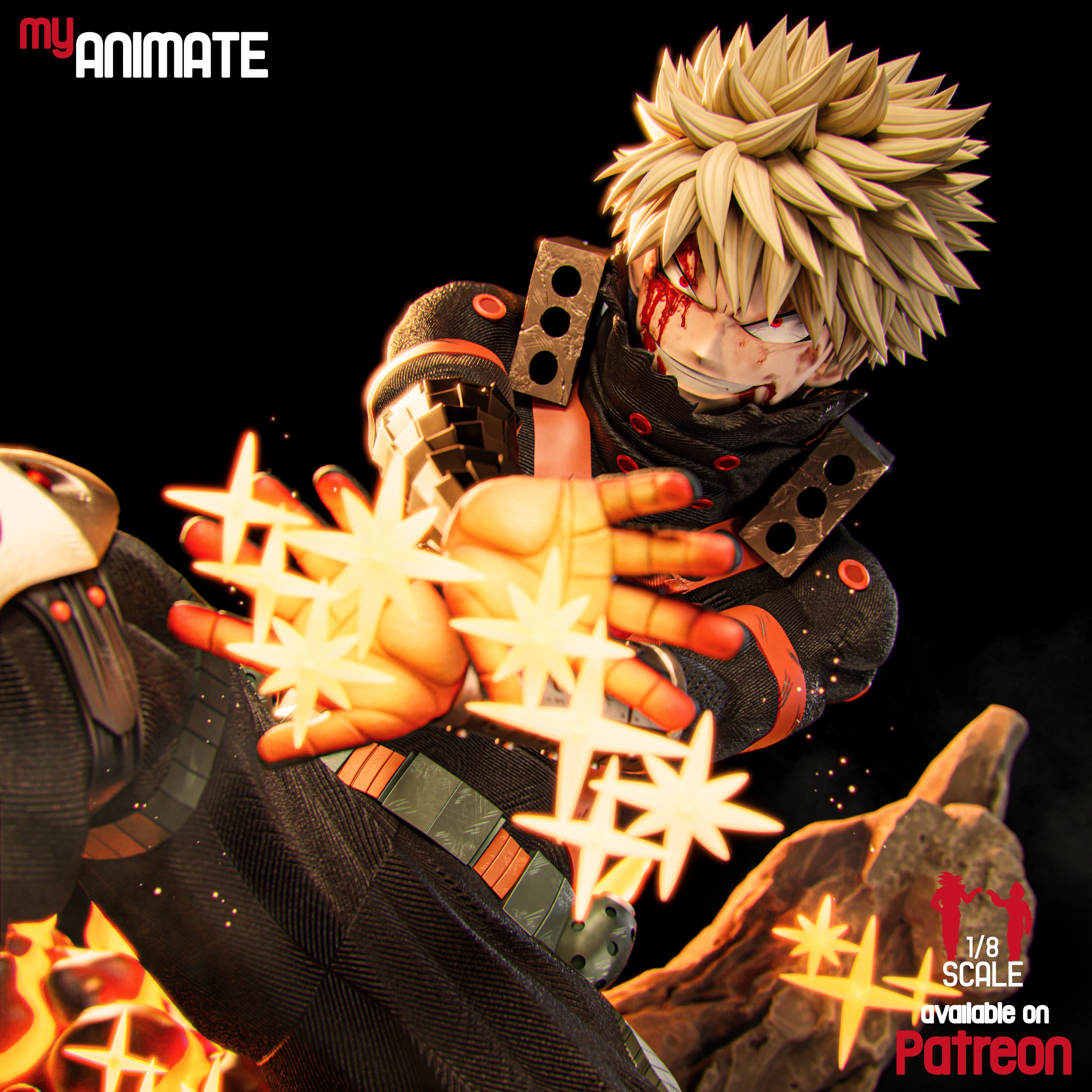 Bakugo - My Hero Academia | Custom Statue 3D printed figure