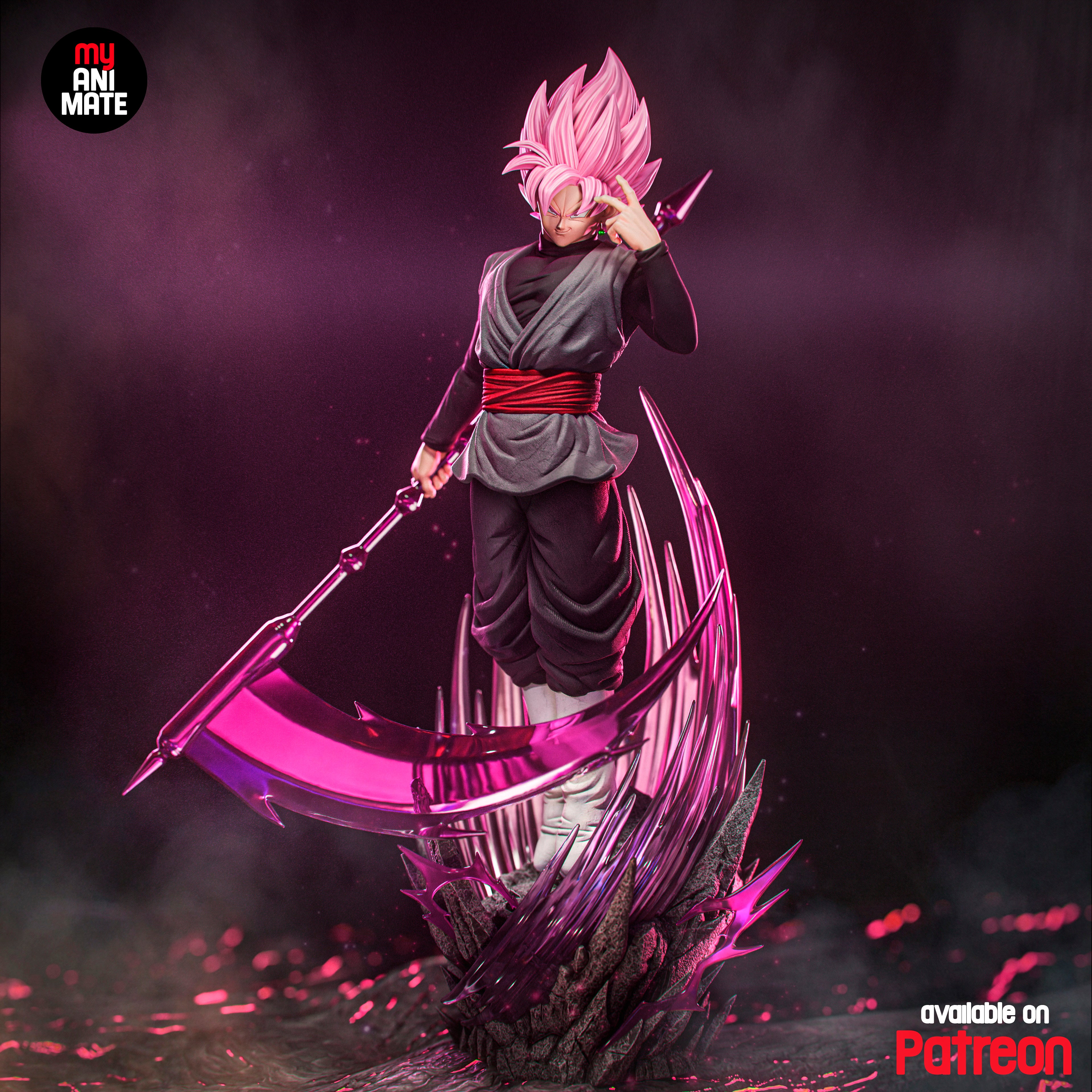 Goku Black - Dragon Ball Super | Custom Statue 3D printed figure