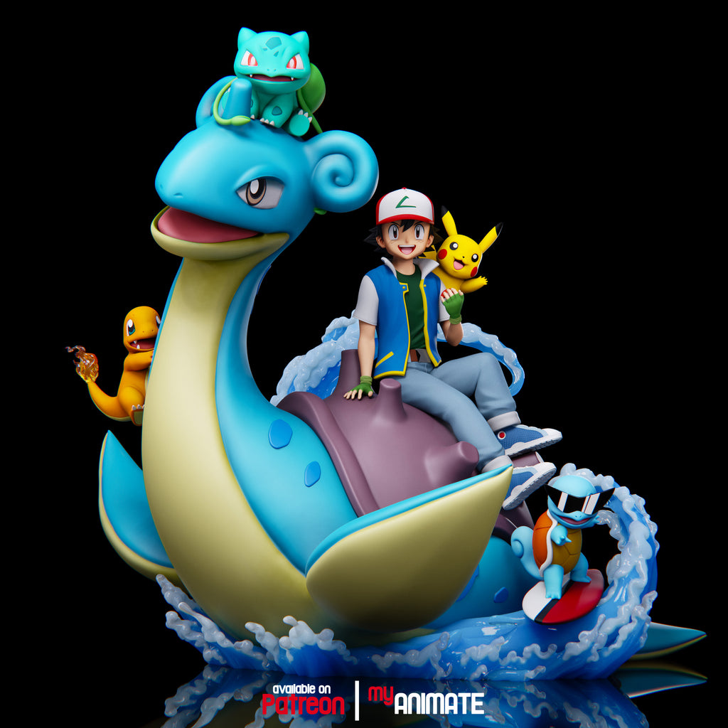 Kanto Team Diorama - Pokemon | Custom Statue 3D printed figure