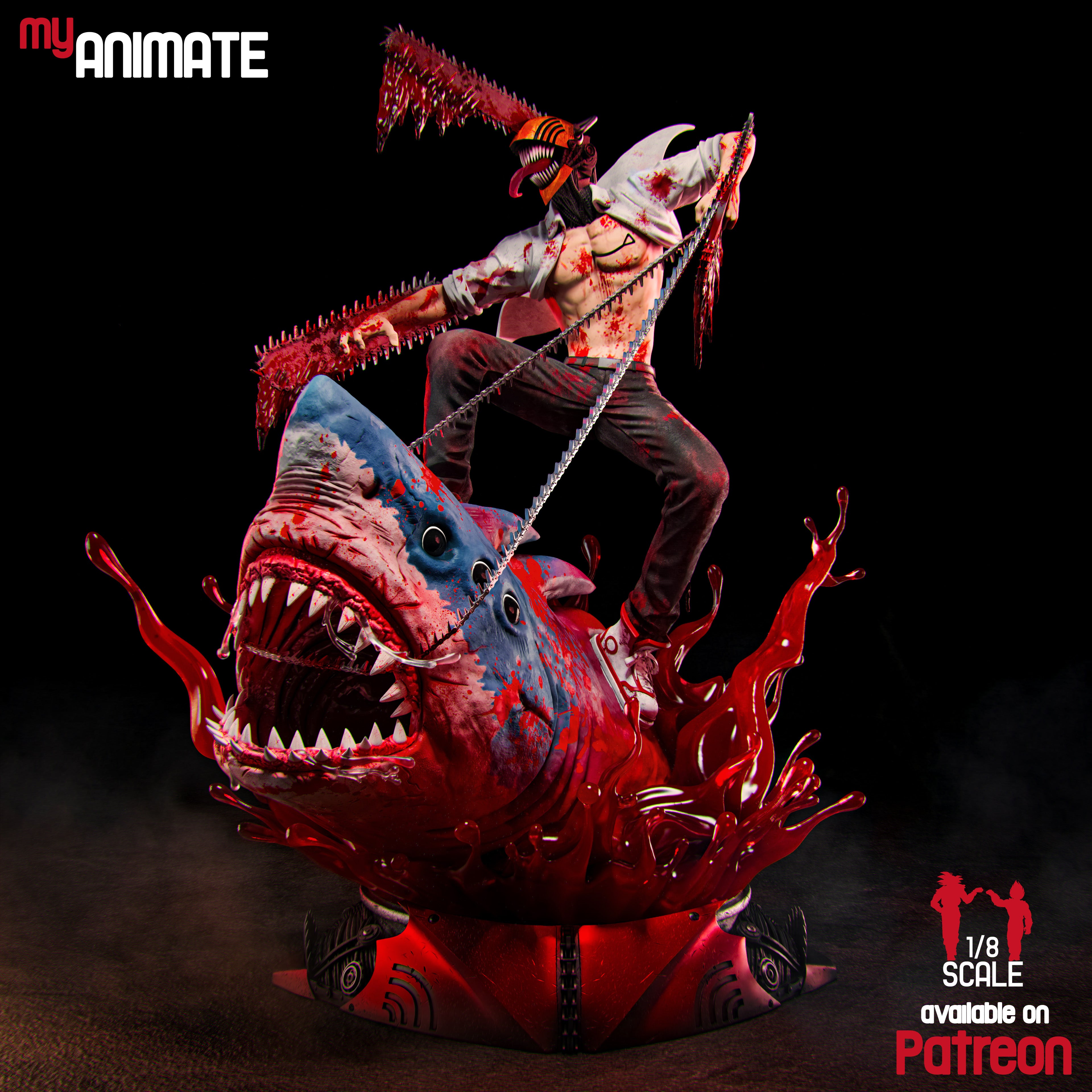 Denji & Beam - Chainsawman | Custom Statue 3D printed figure