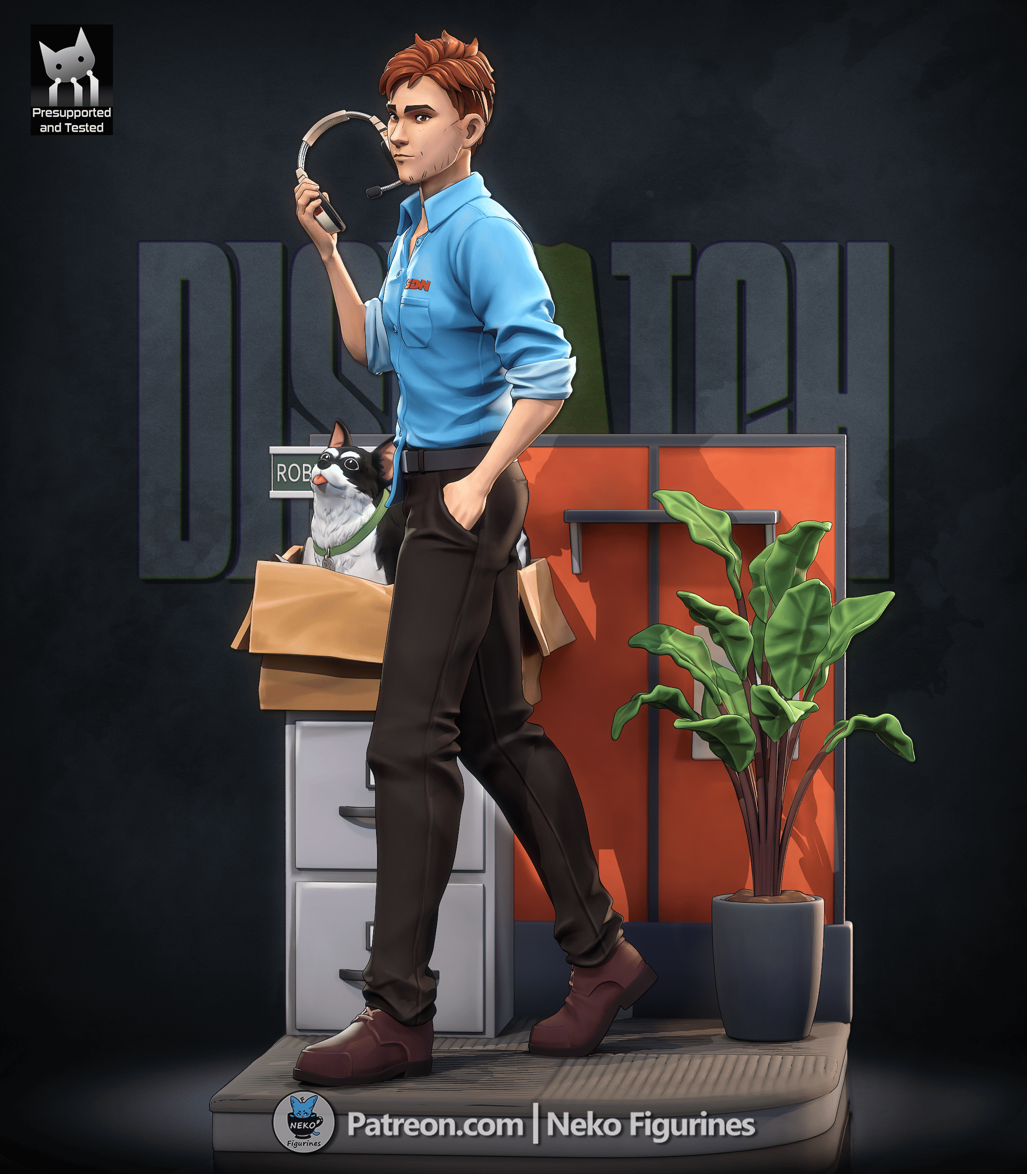 Robert - Dispatch | Custom Statue 3D printed figure