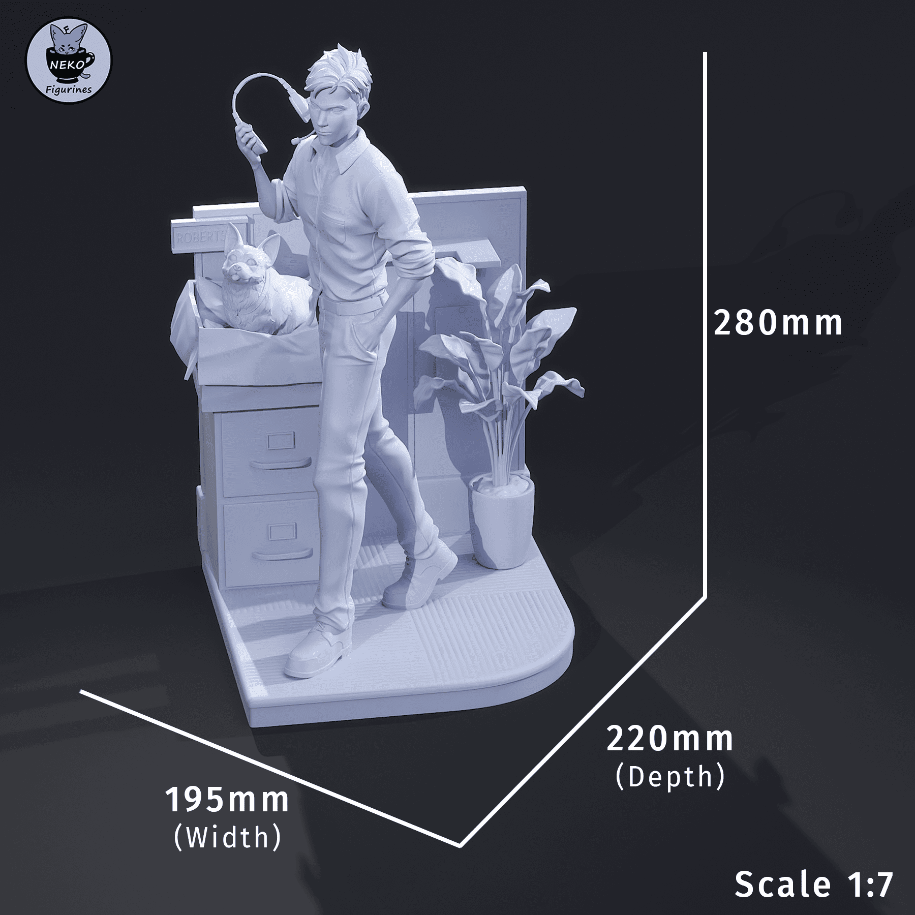 Robert - Dispatch | Custom Statue 3D printed figure