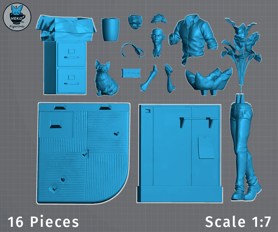 Robert - Dispatch | Custom Statue 3D printed figure