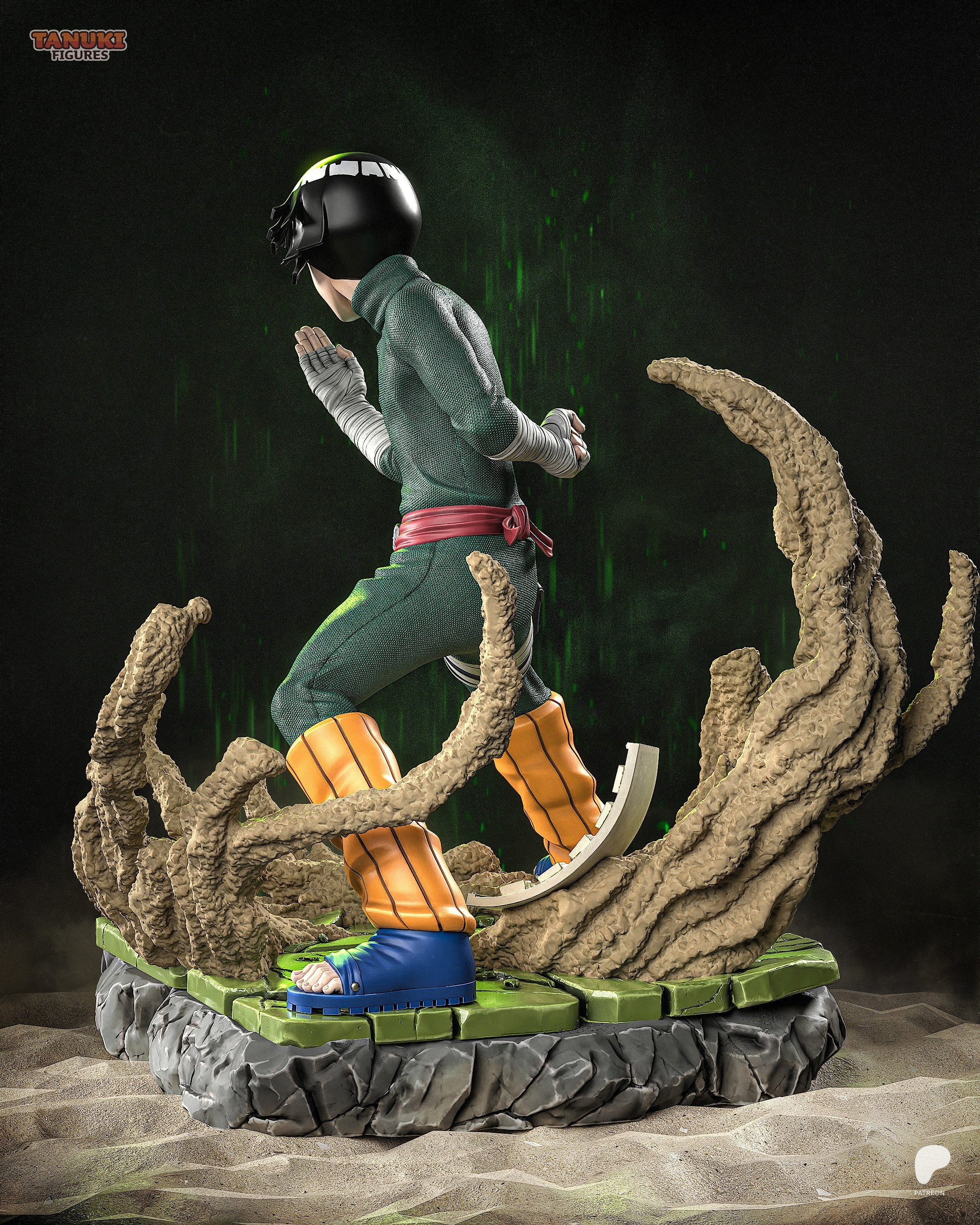 Rock Lee - Naruto | Custom Statue 3D printed figure