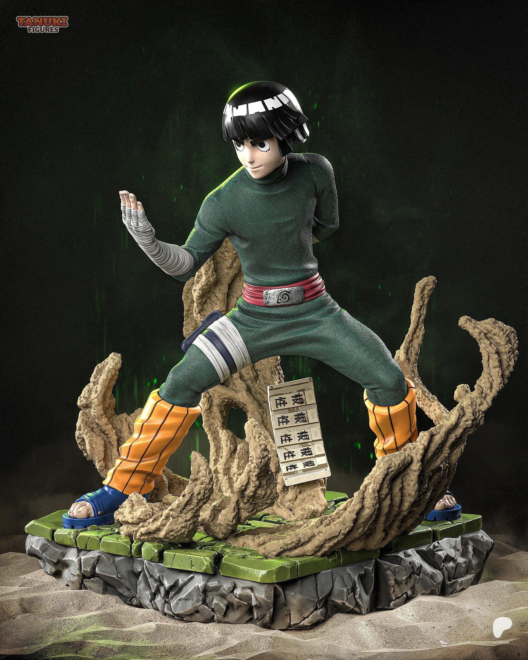 Rock Lee - Naruto | Custom Statue 3D printed figure