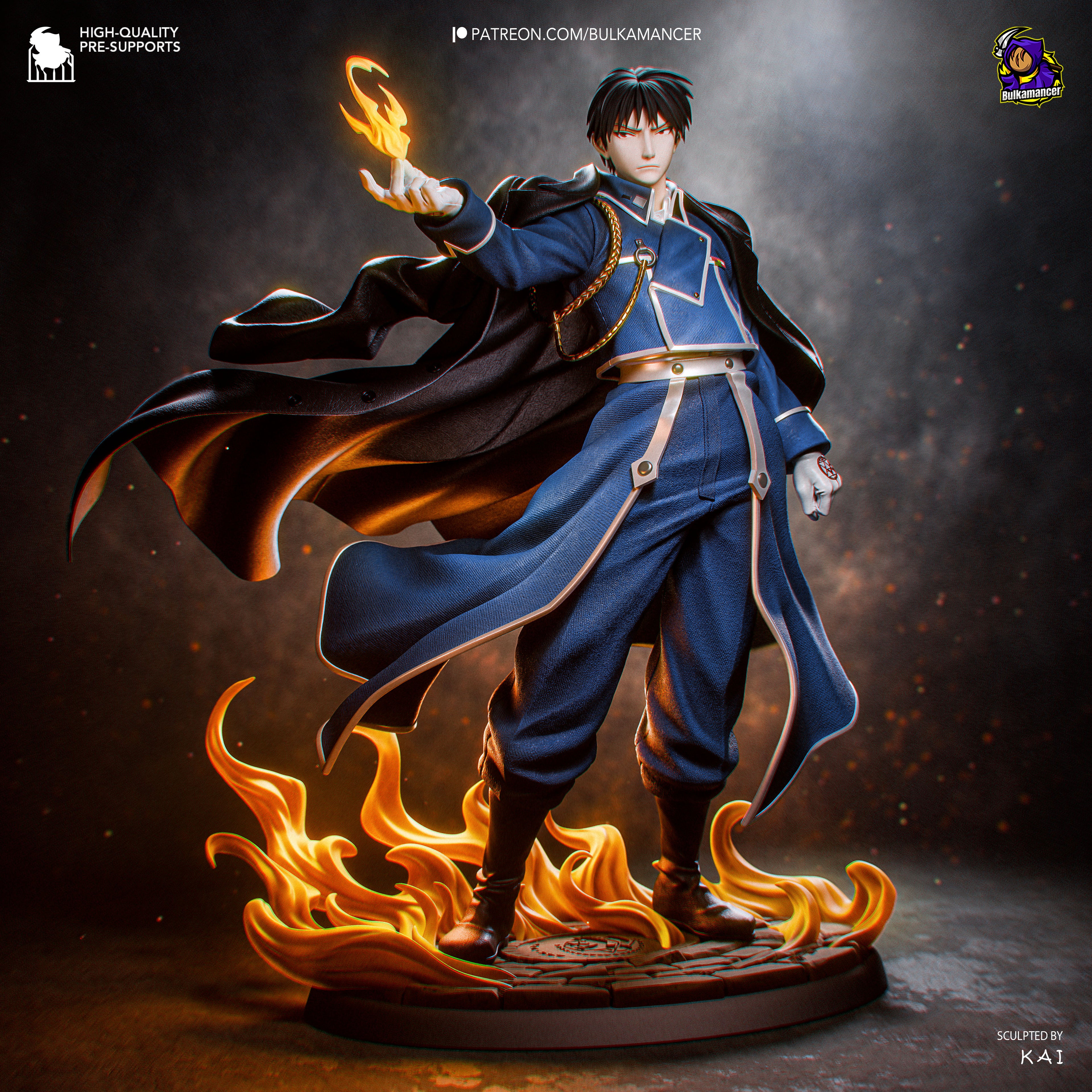 Roy Mustang - Full Metal Alchemist | Custom Statue 3D printed figure