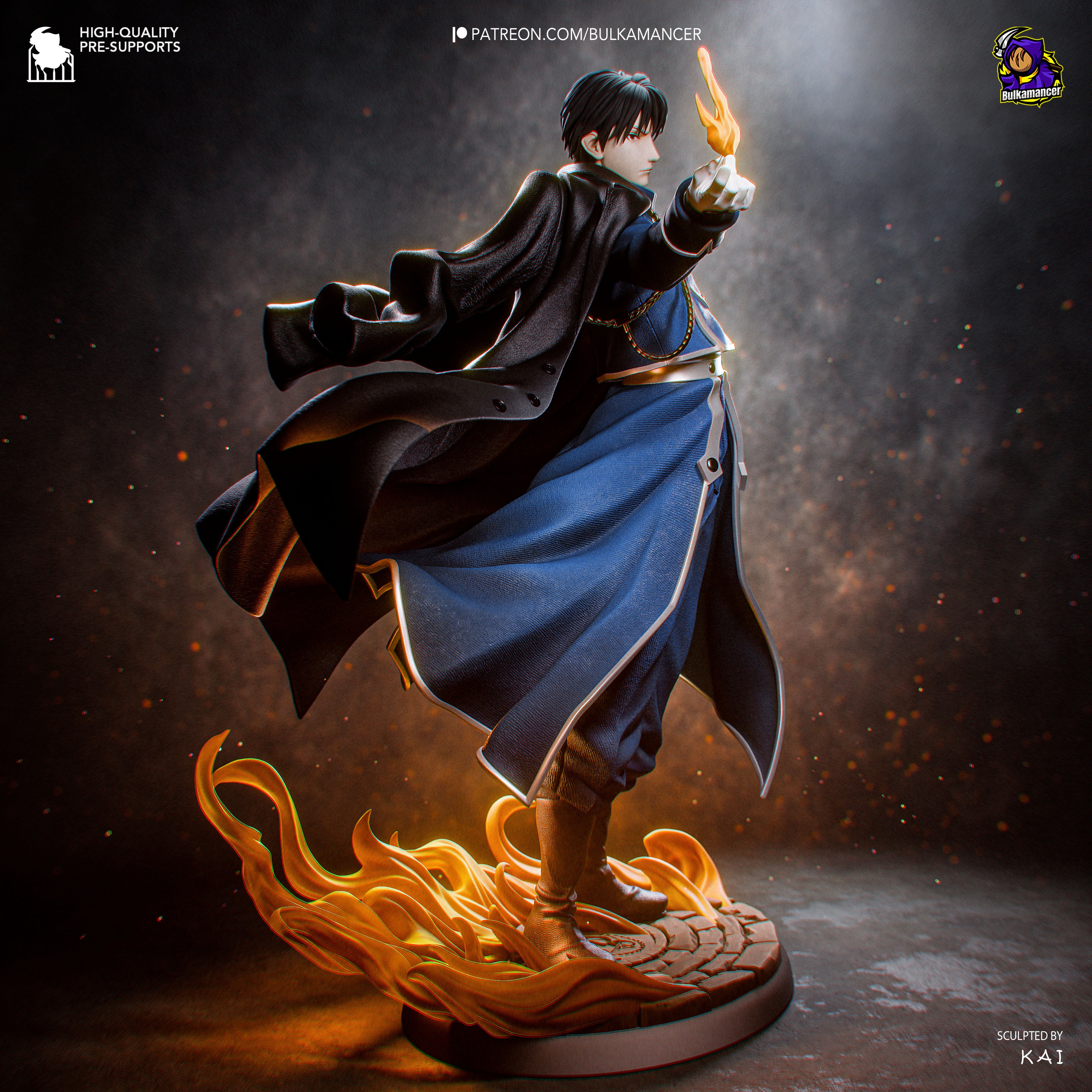 Roy Mustang - Full Metal Alchemist | Custom Statue 3D printed figure