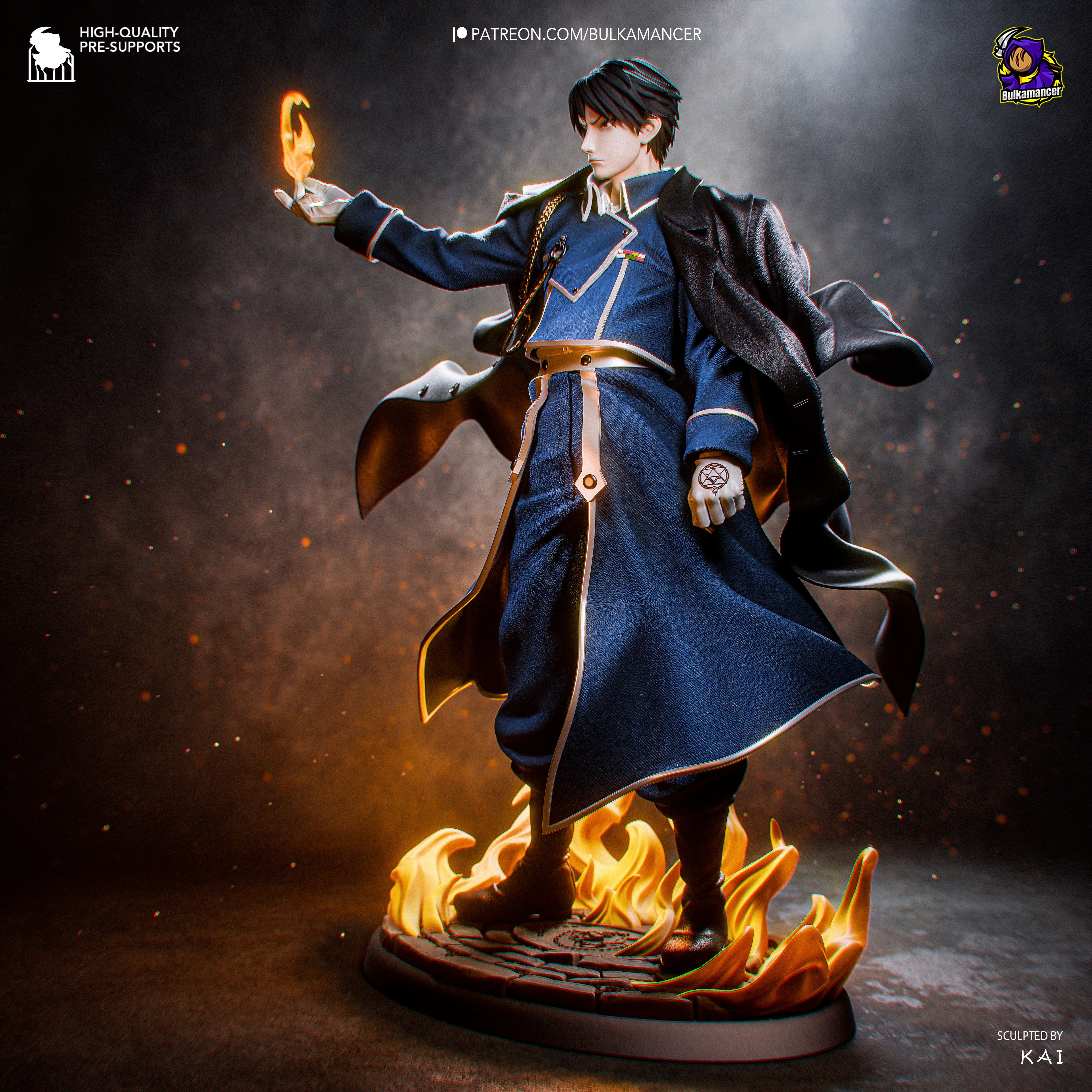 Roy Mustang - Full Metal Alchemist | Custom Statue 3D printed figure