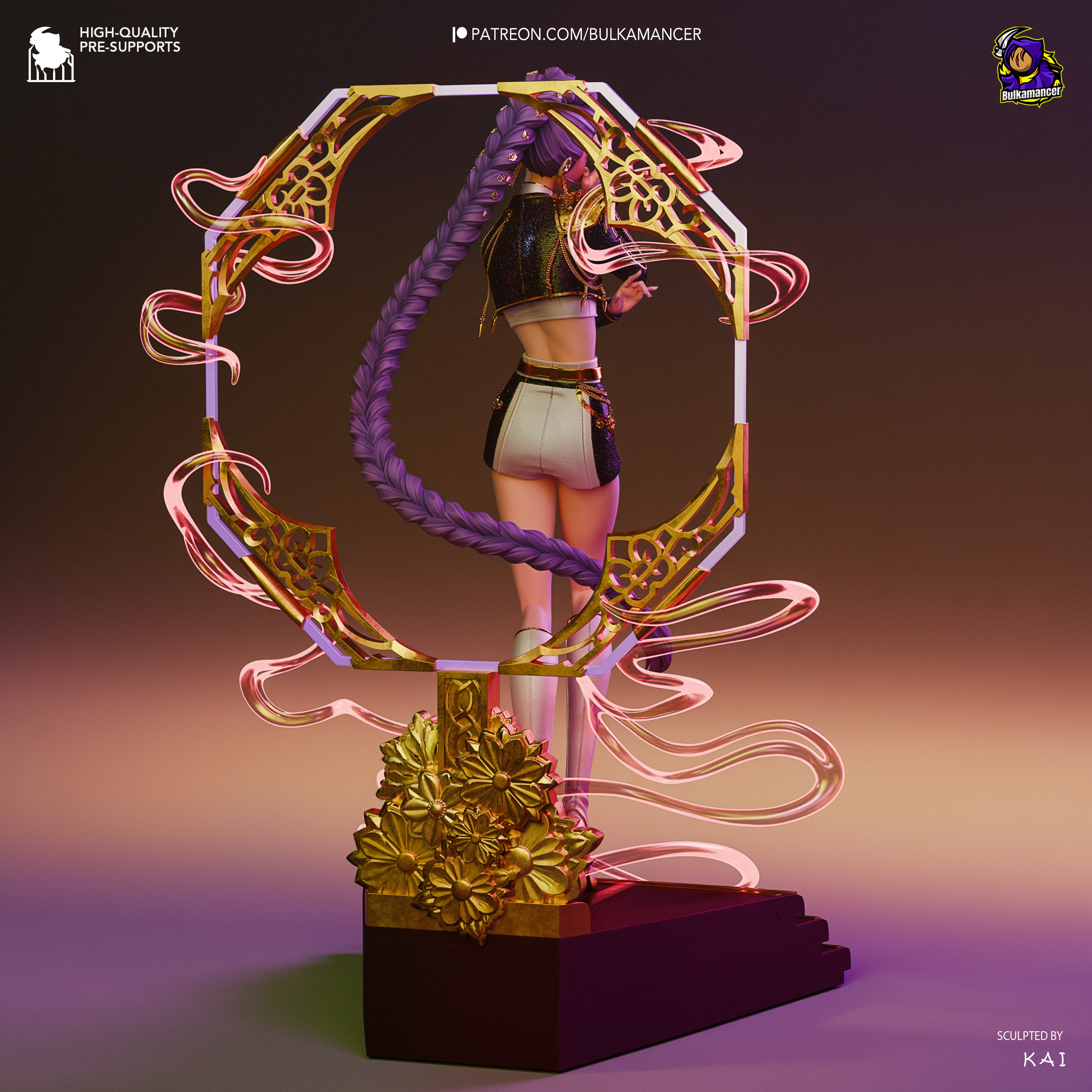 Rumi (Golden Suit) - KPOP Demon Hunters | Custom Statue 3D printed figure