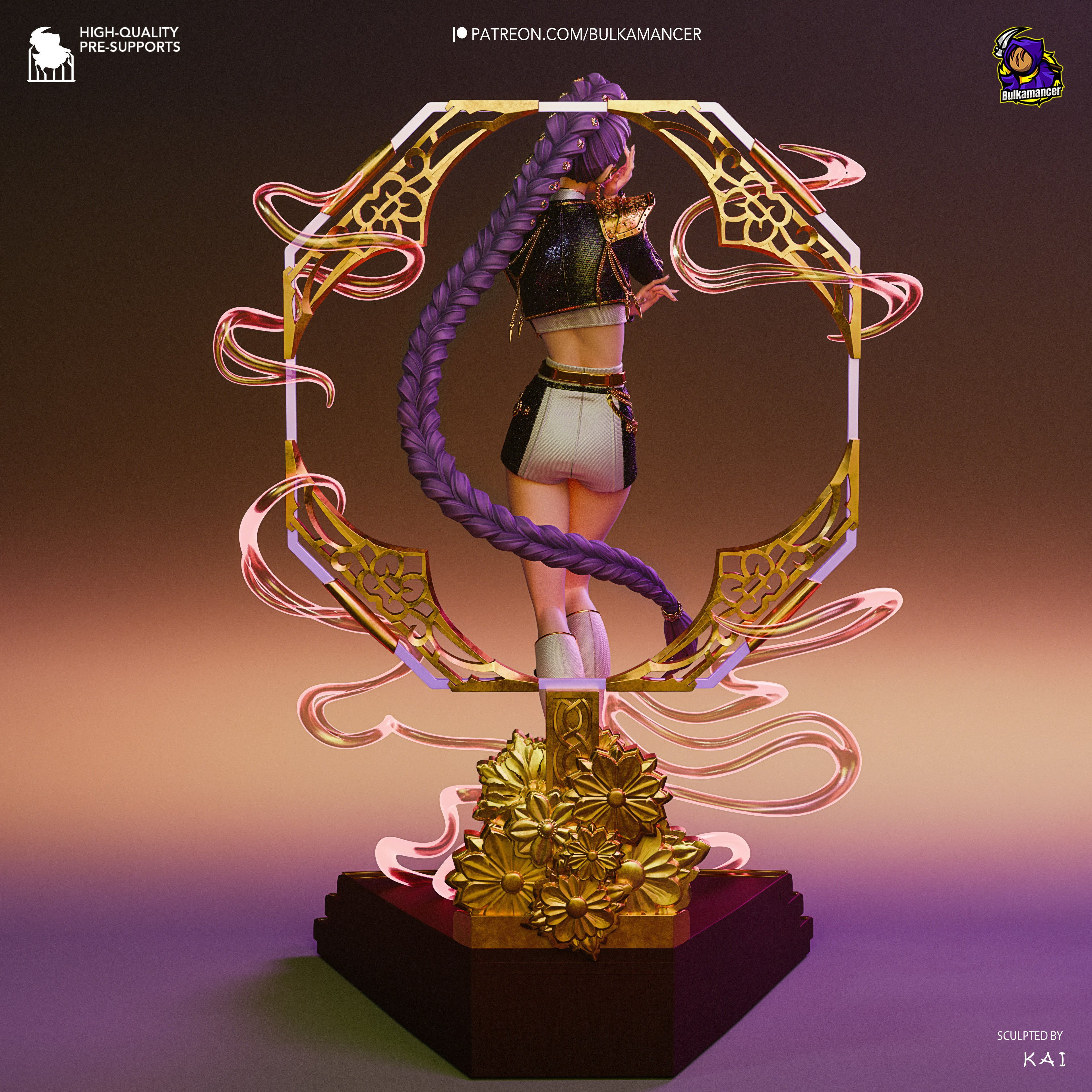 Rumi (Golden Suit) - KPOP Demon Hunters | Custom Statue 3D printed figure