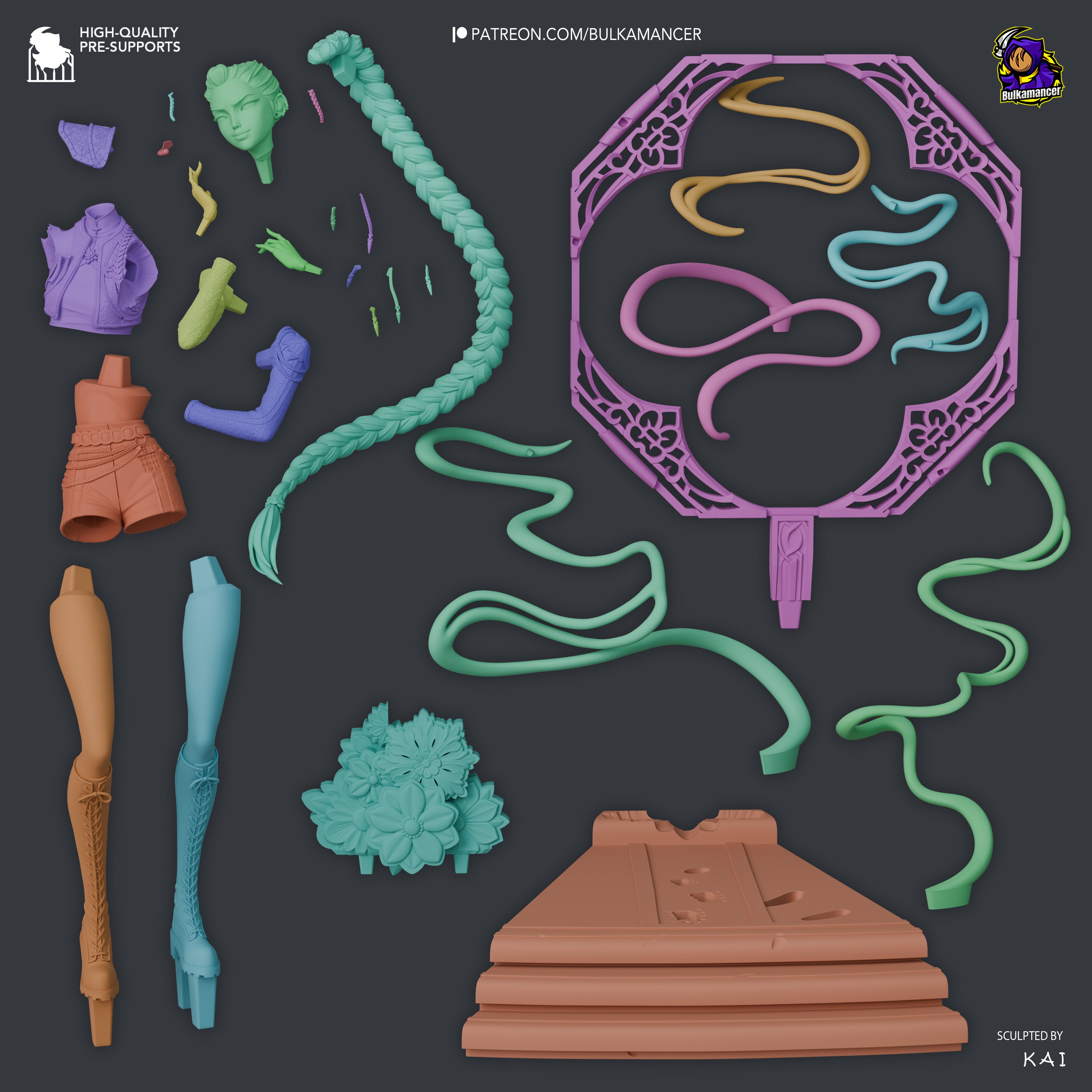 Rumi (Golden Suit) - KPOP Demon Hunters | Custom Statue 3D printed figure