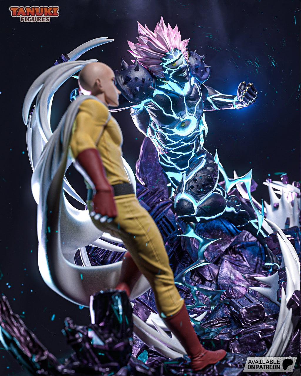 Saitama Vs Boros - One Punch Man | Custom Statue 3D printed figure