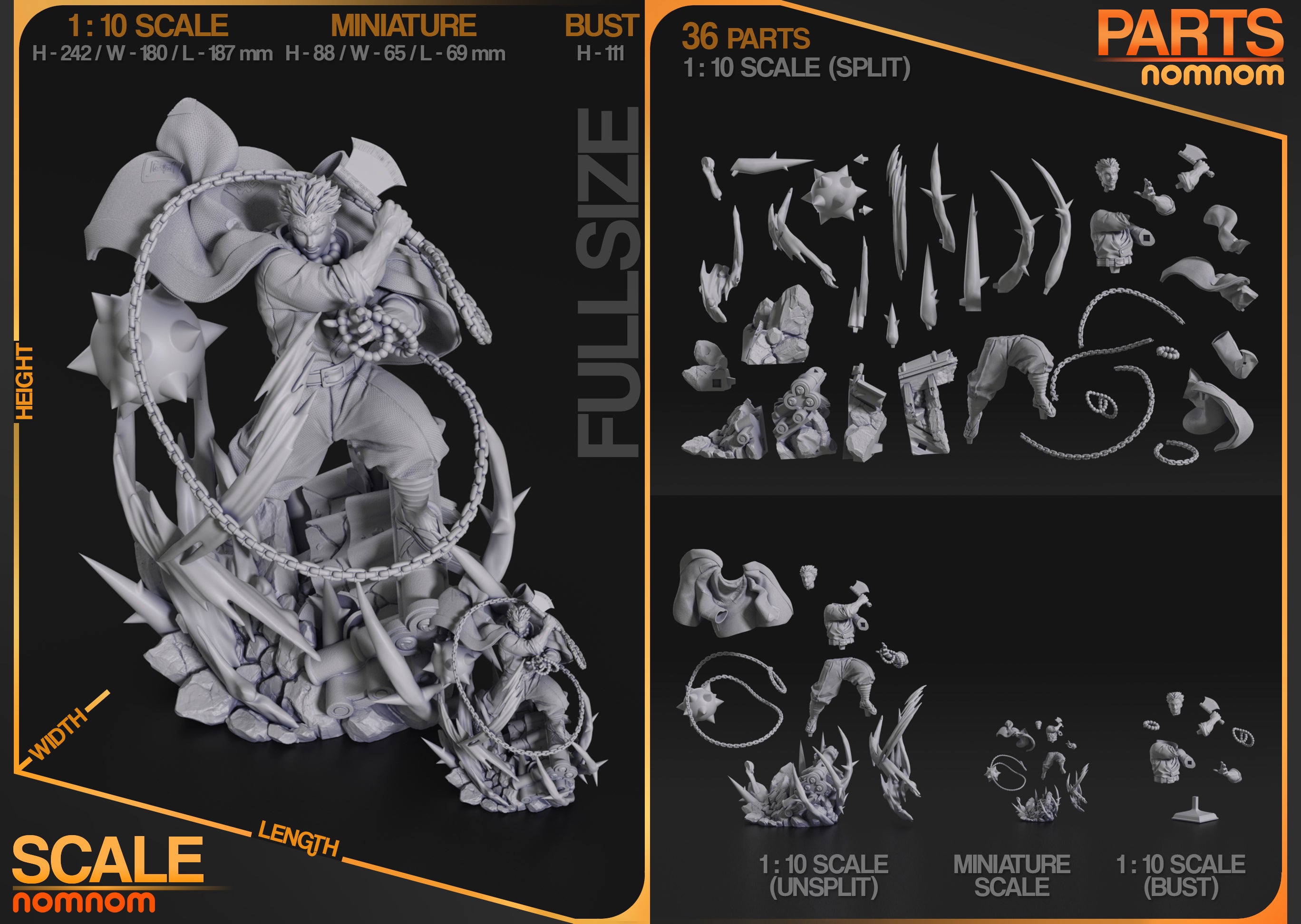 Gyomei - Kimetsu no Yaiba | Custom Statue 3D printed figure