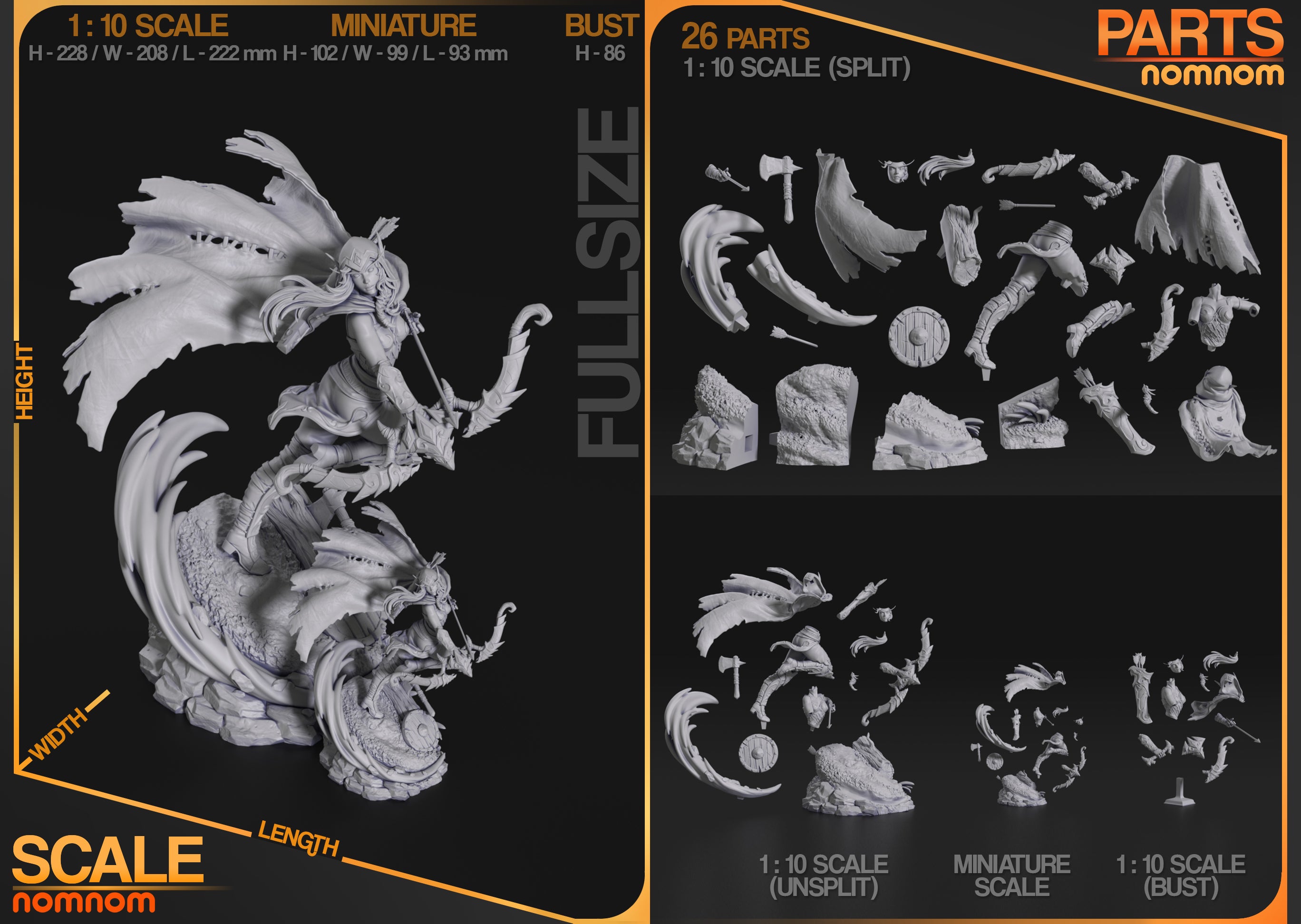 Alleria Wildruner - Warcraf 3 | Custom Statue 3D printed figure