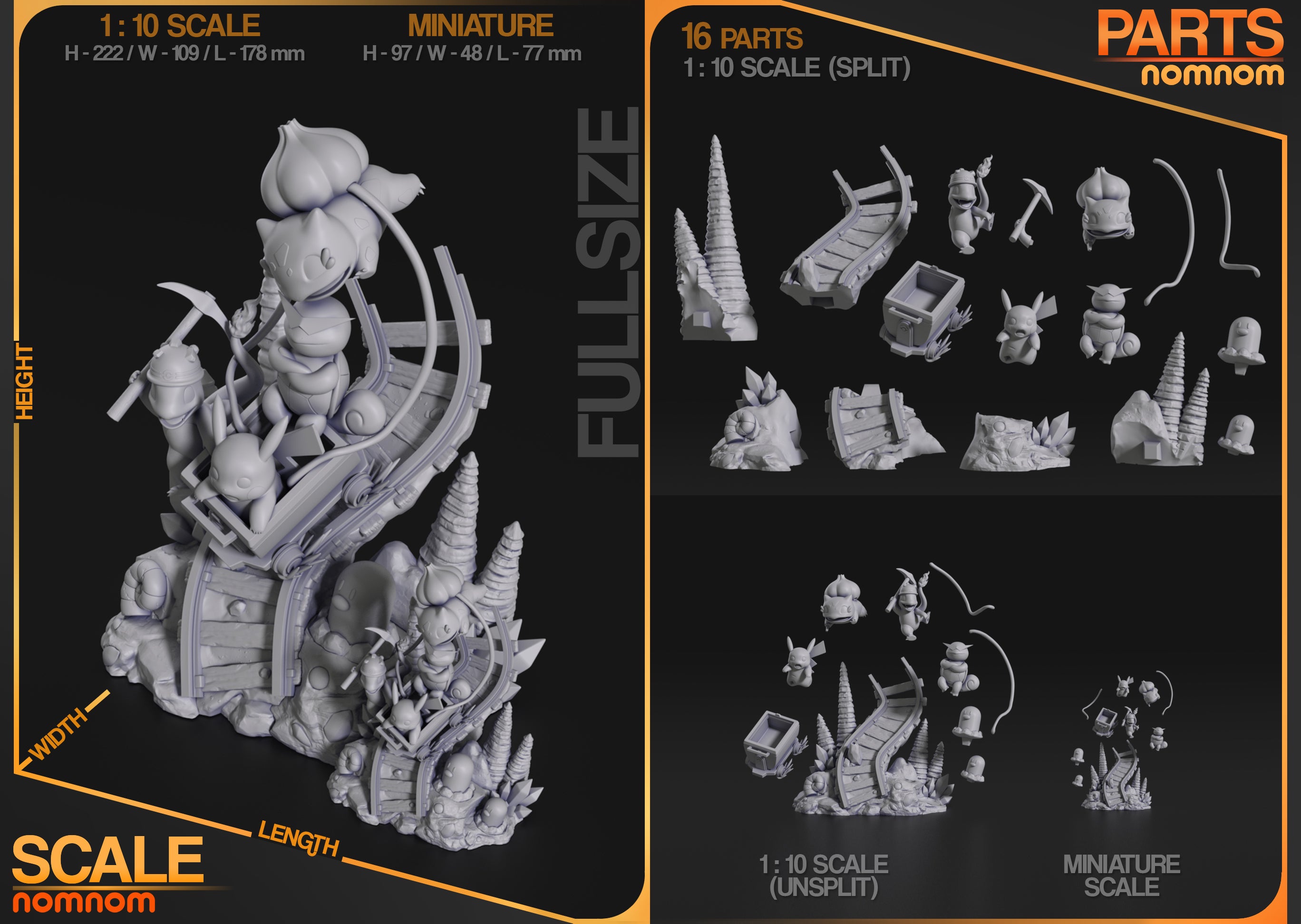 Pikachu Adventures - Pokemon | Custom Statue 3D printed figure