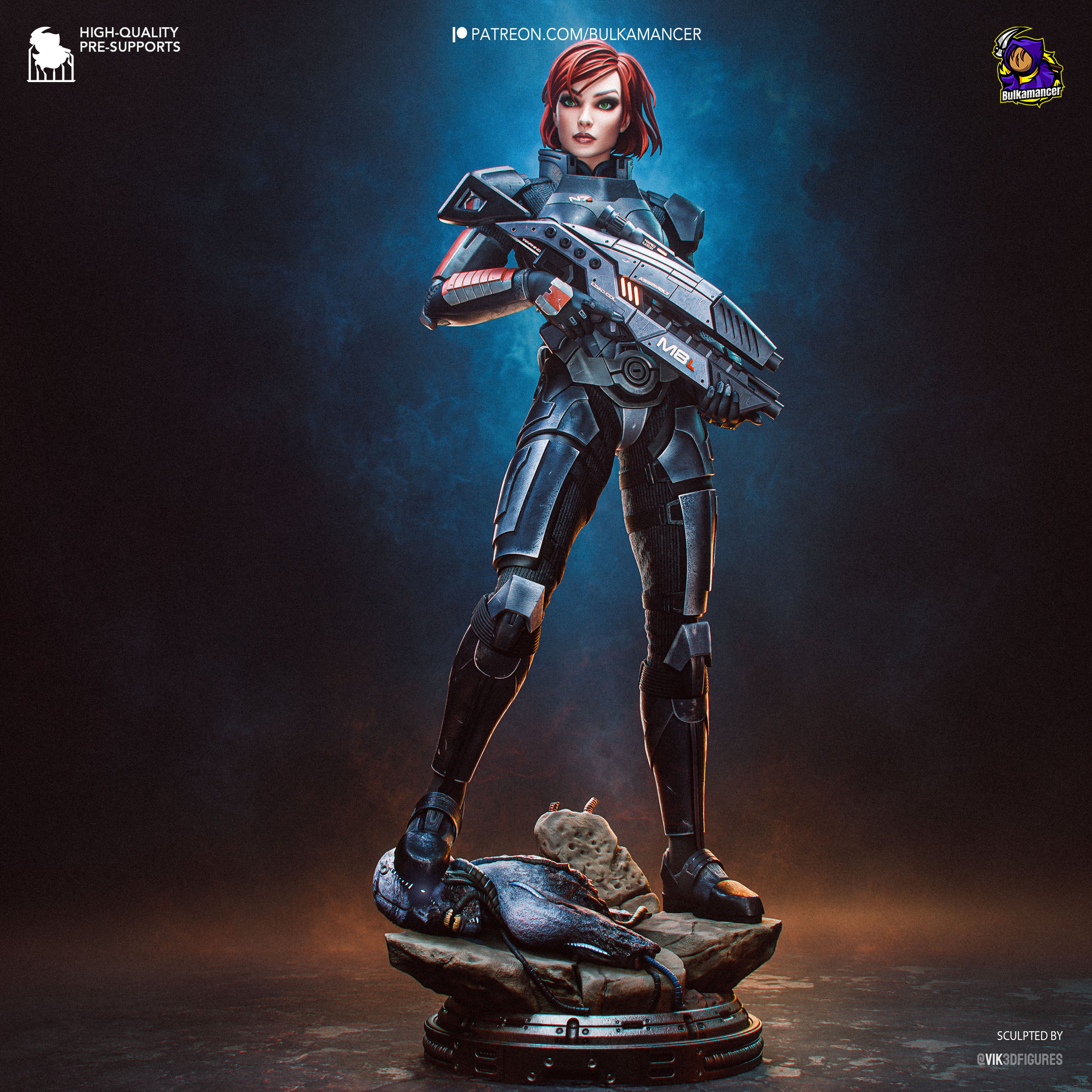 Commander Shepard - Mass Effect | Custom Statue 3D printed figure