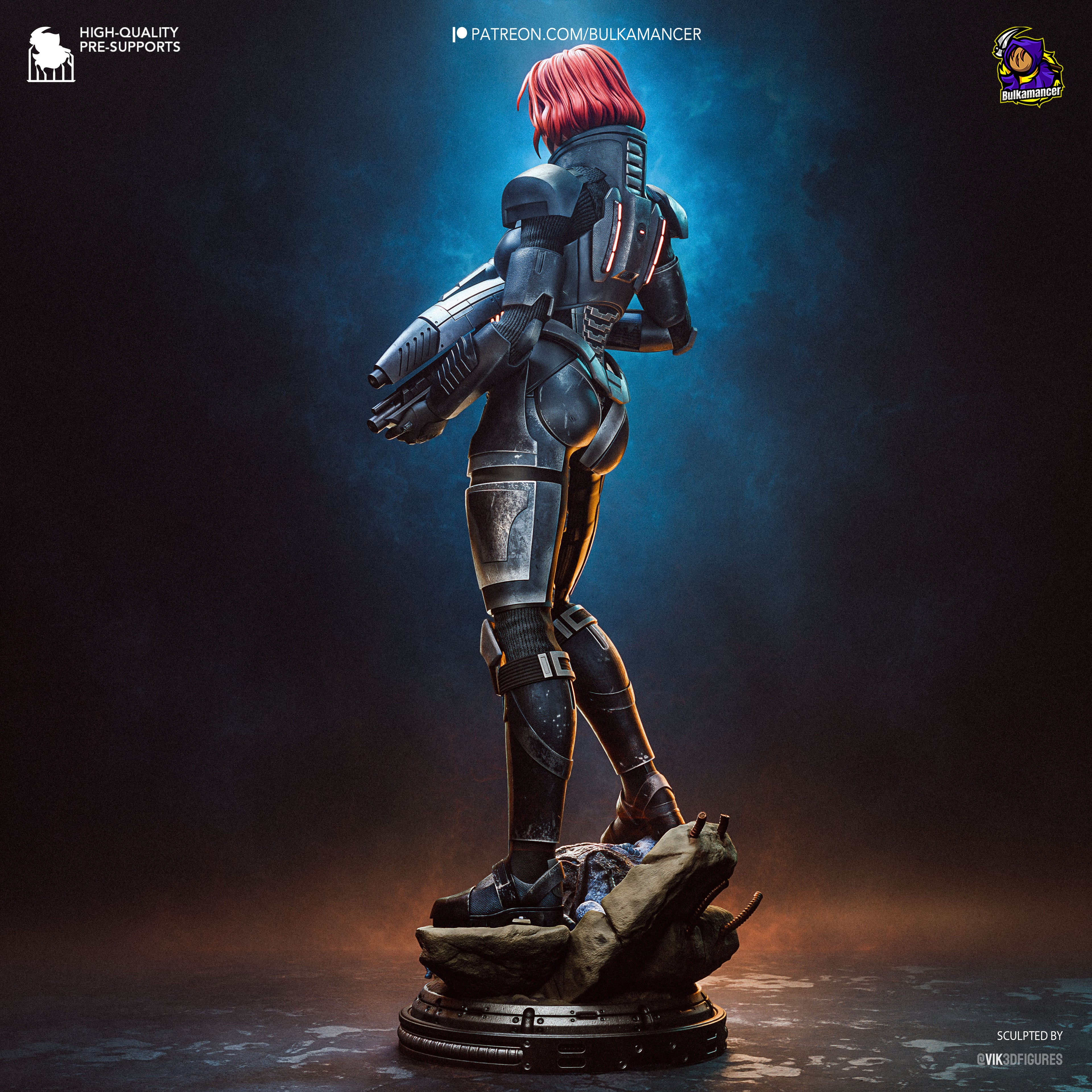 Commander Shepard - Mass Effect | Custom Statue 3D printed figure