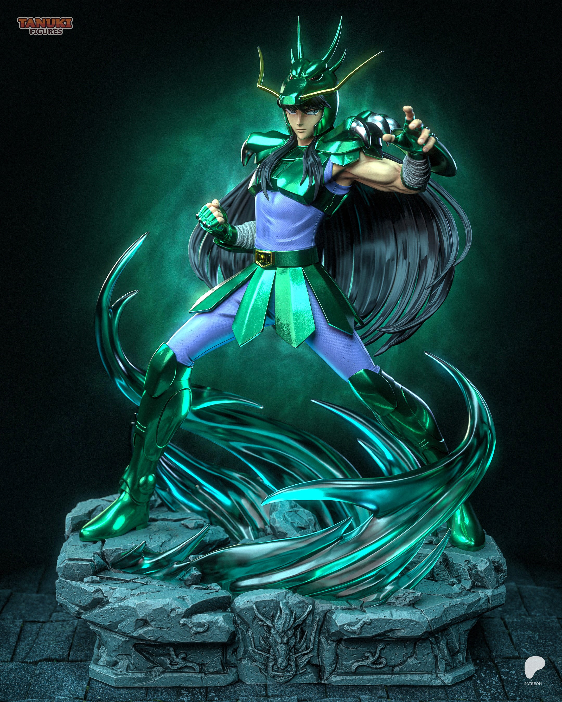 Shiryu - Saint Seiya | Custom Statue 3D printed figure