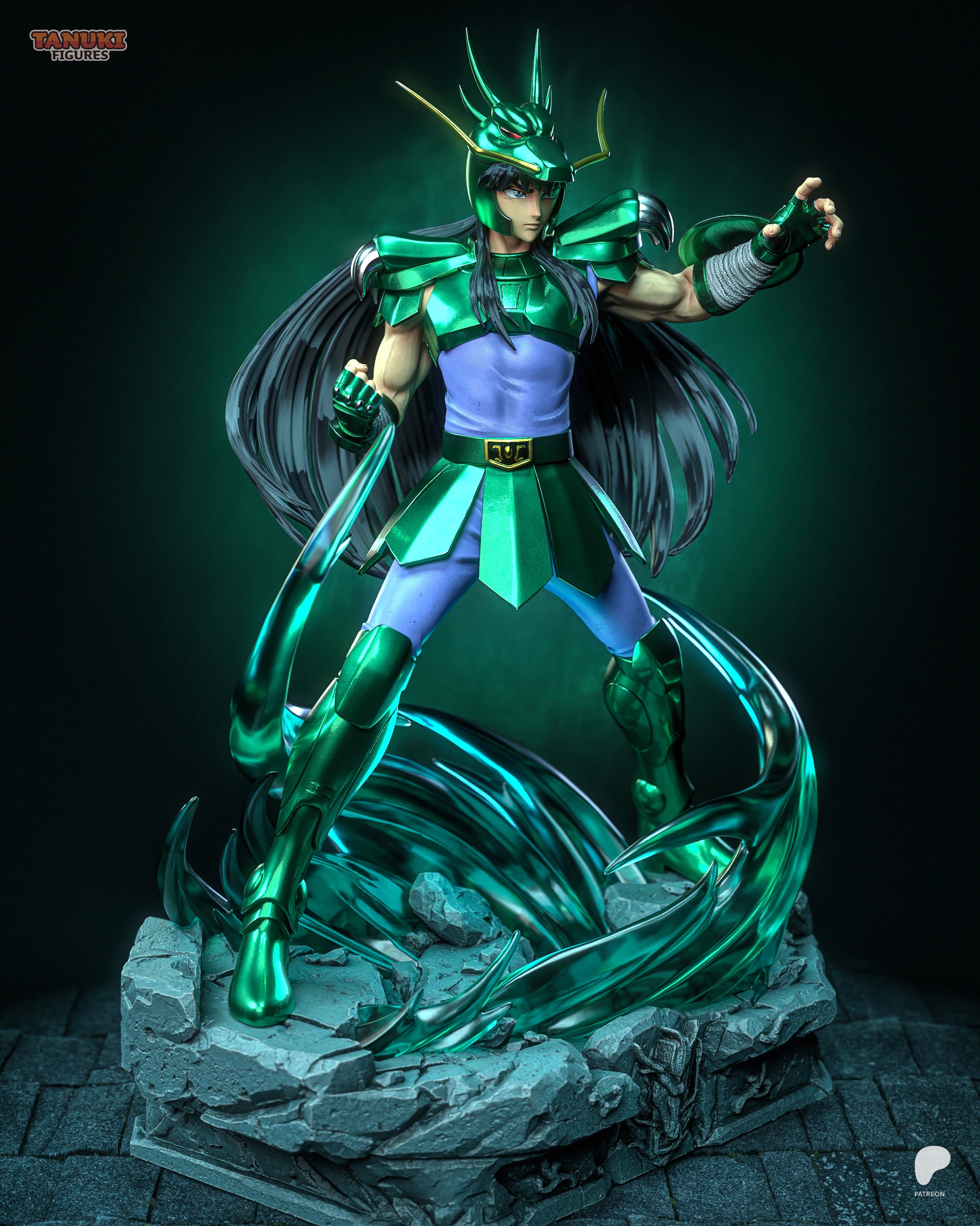 Shiryu - Saint Seiya | Custom Statue 3D printed figure