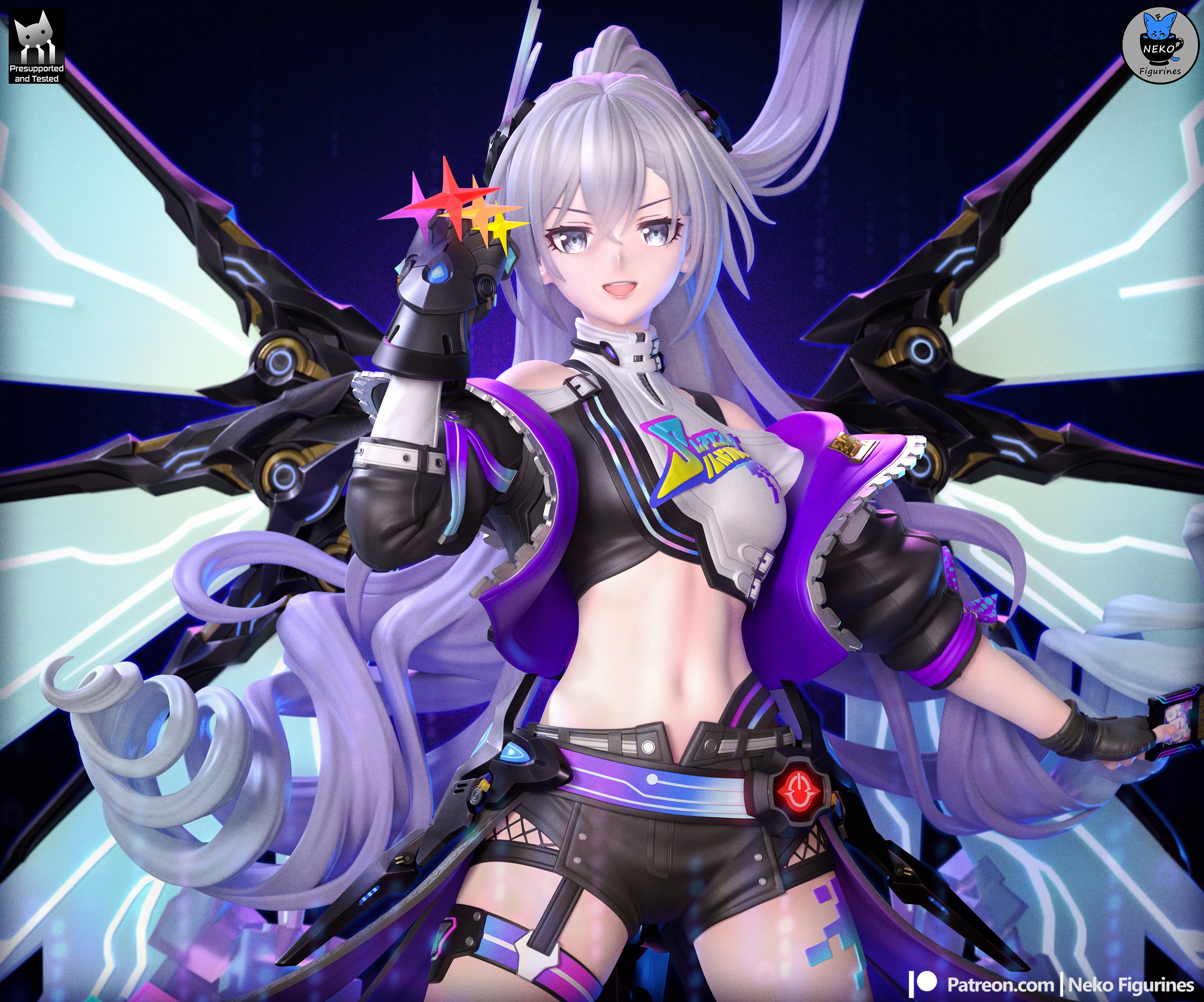 Silver Wolf LV.999 - Honkai Star Rail | Custom Statue 3D printed figure