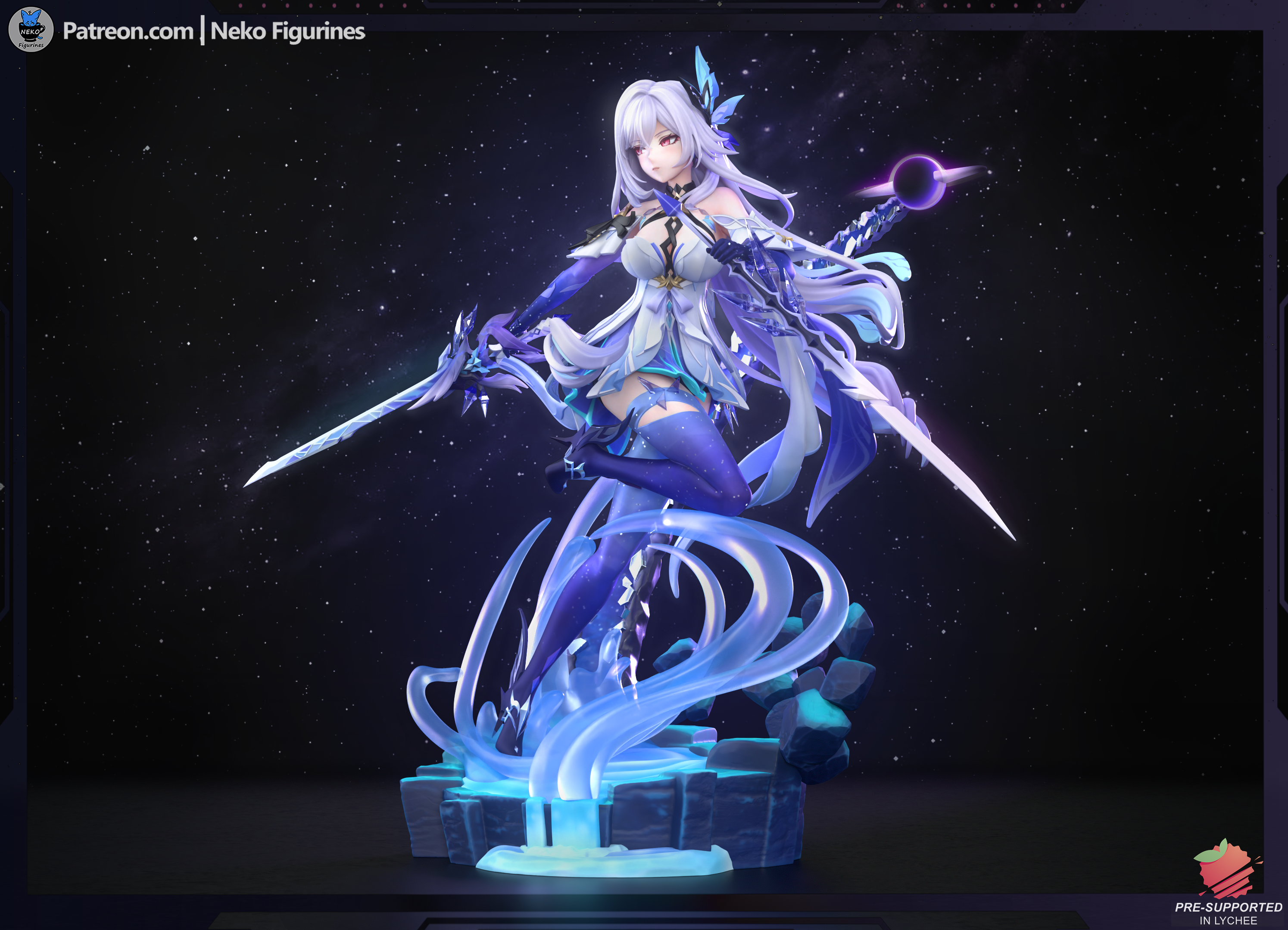 Skirk - Genshin Impact | Custom Statue 3D printed figure