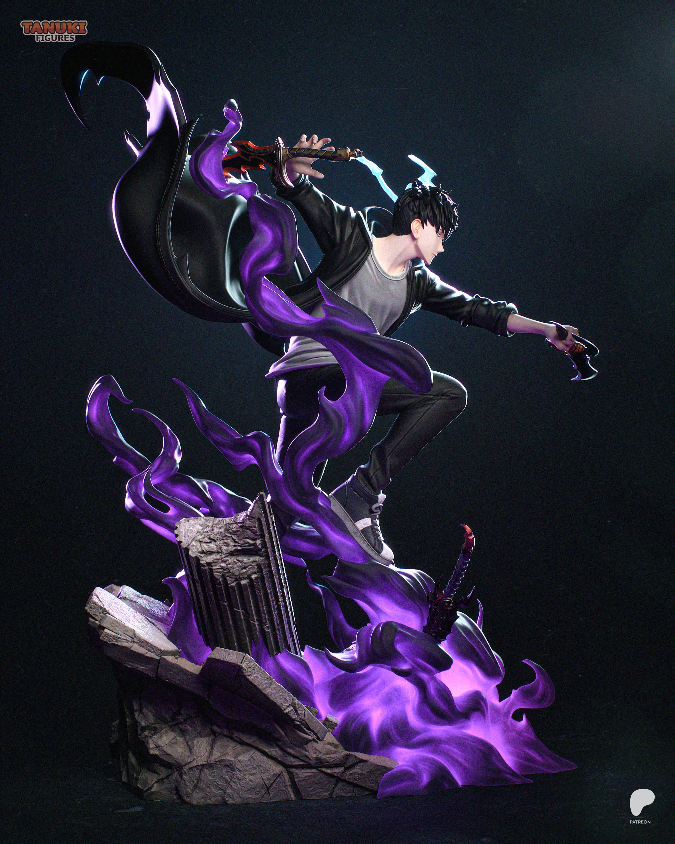 Sung Jin-woo - Solo Leveling | Custom Statue 3D printed figure