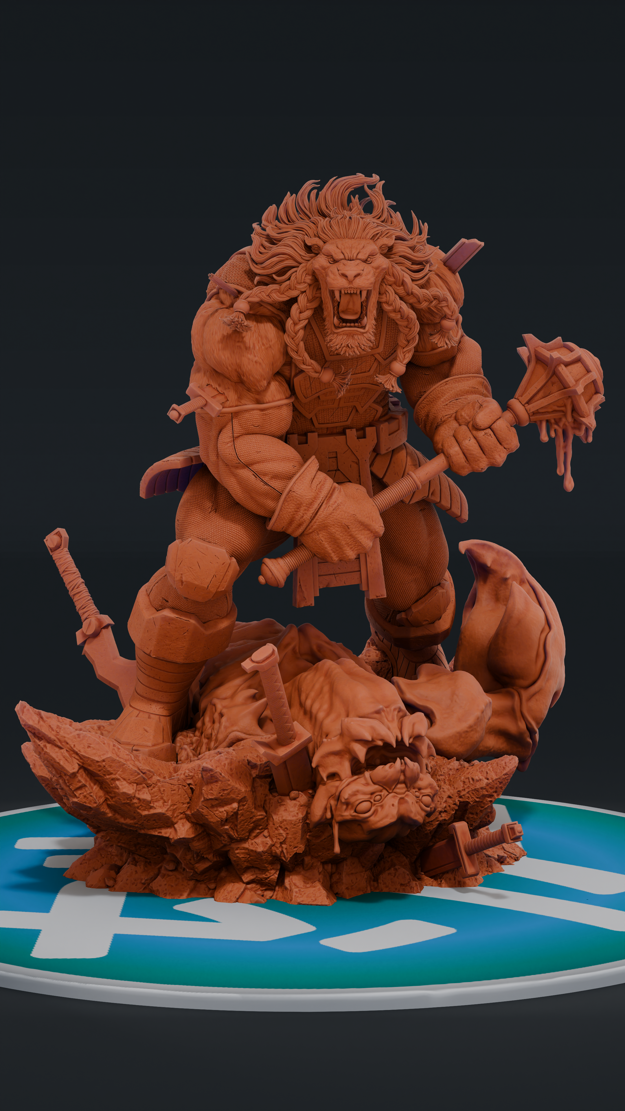 Battle Beast - Invincible | Custom Statue 3D printed figure