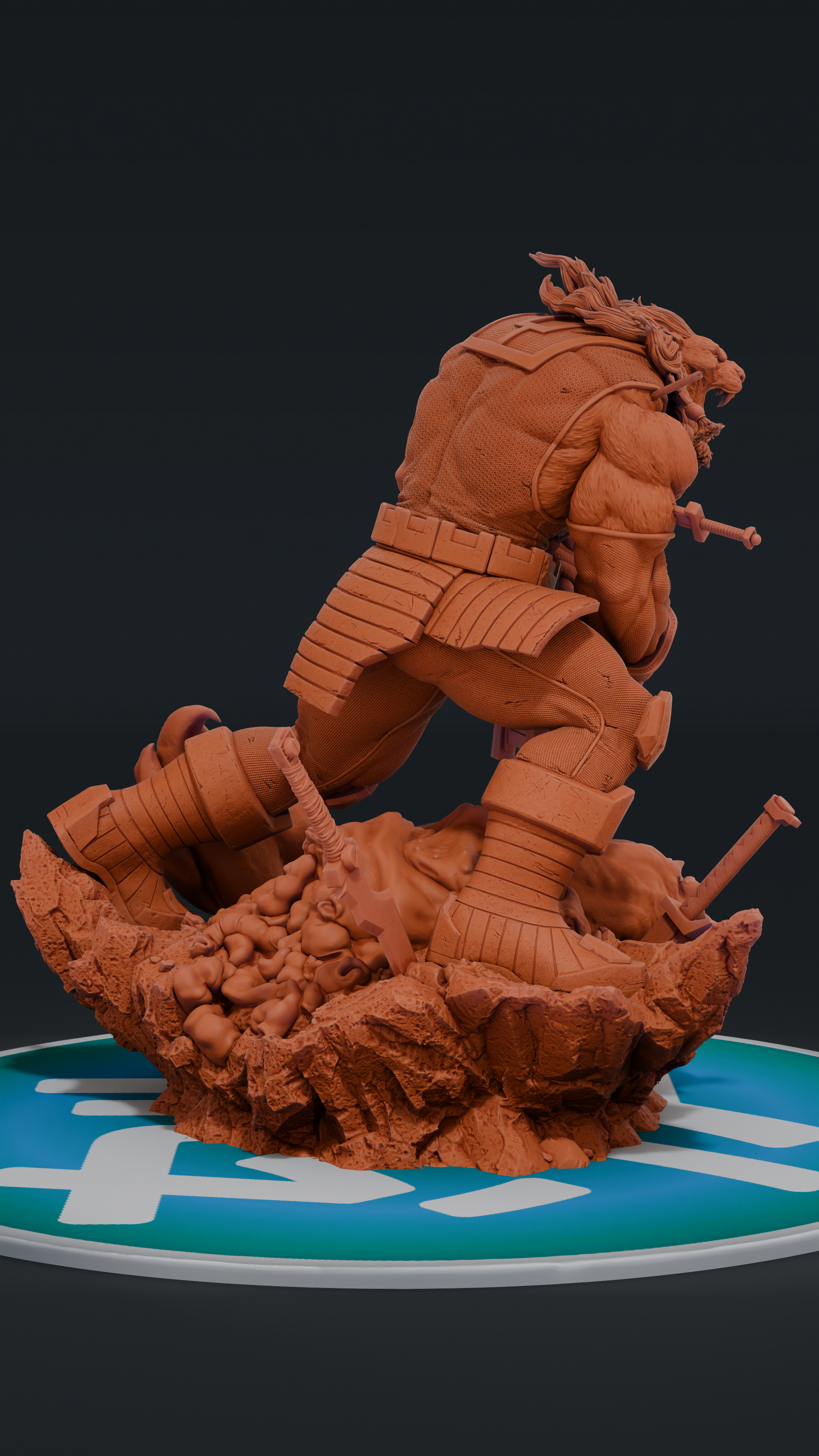 Battle Beast - Invincible | Custom Statue 3D printed figure