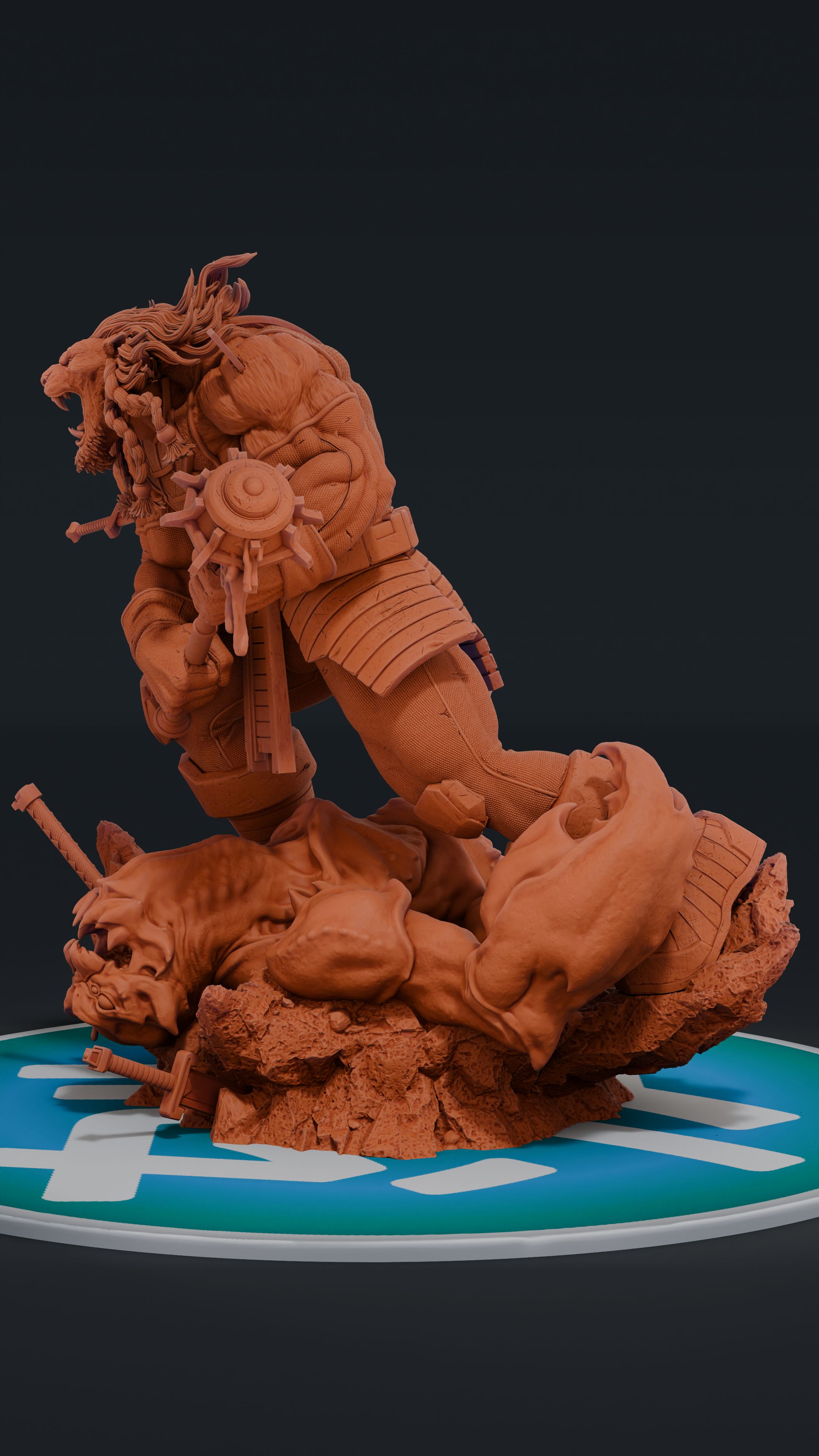 Battle Beast - Invincible | Custom Statue 3D printed figure