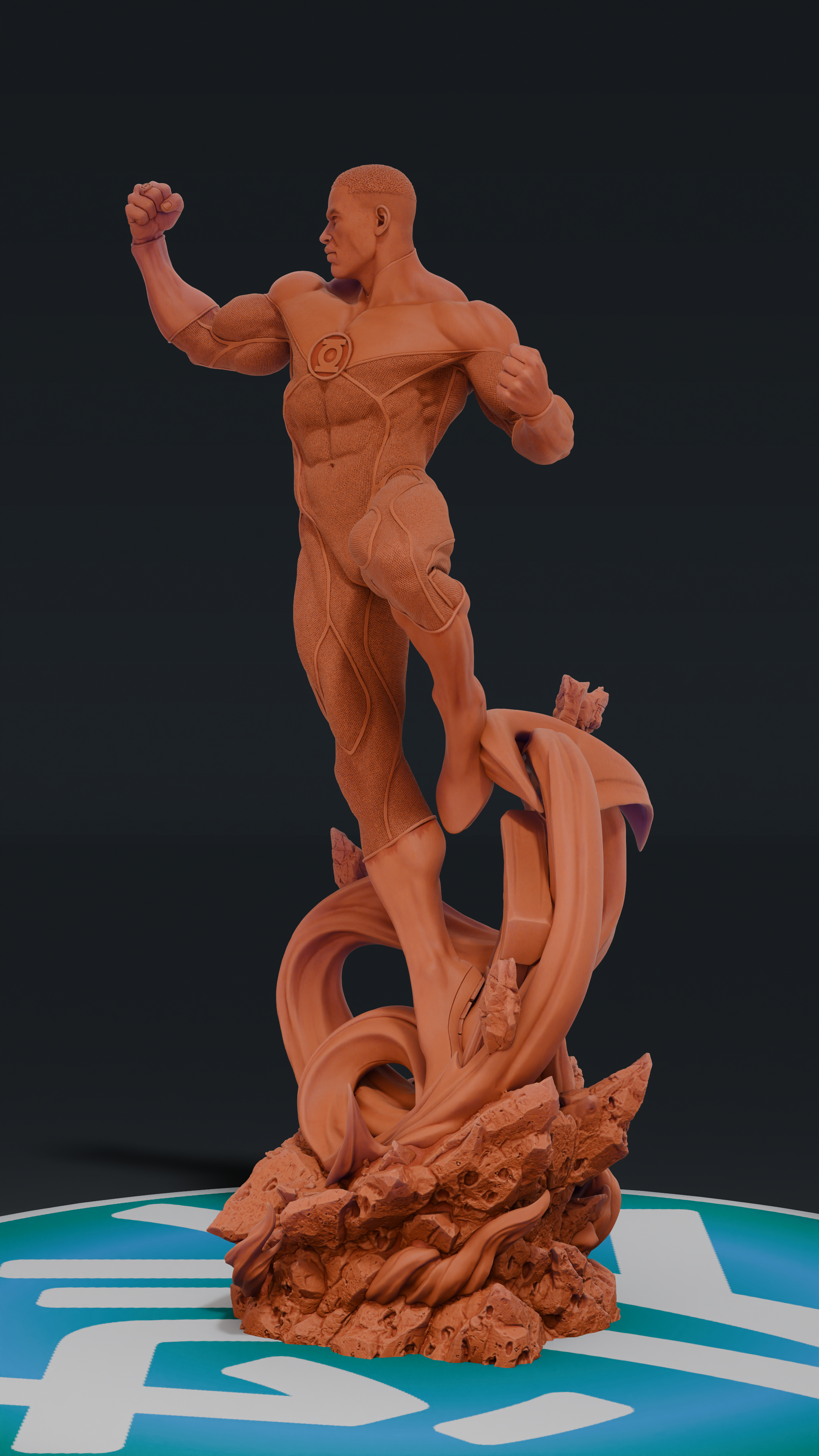 John Stewart Green Lantern - DC Comics | Custom Statue 3D printed figure