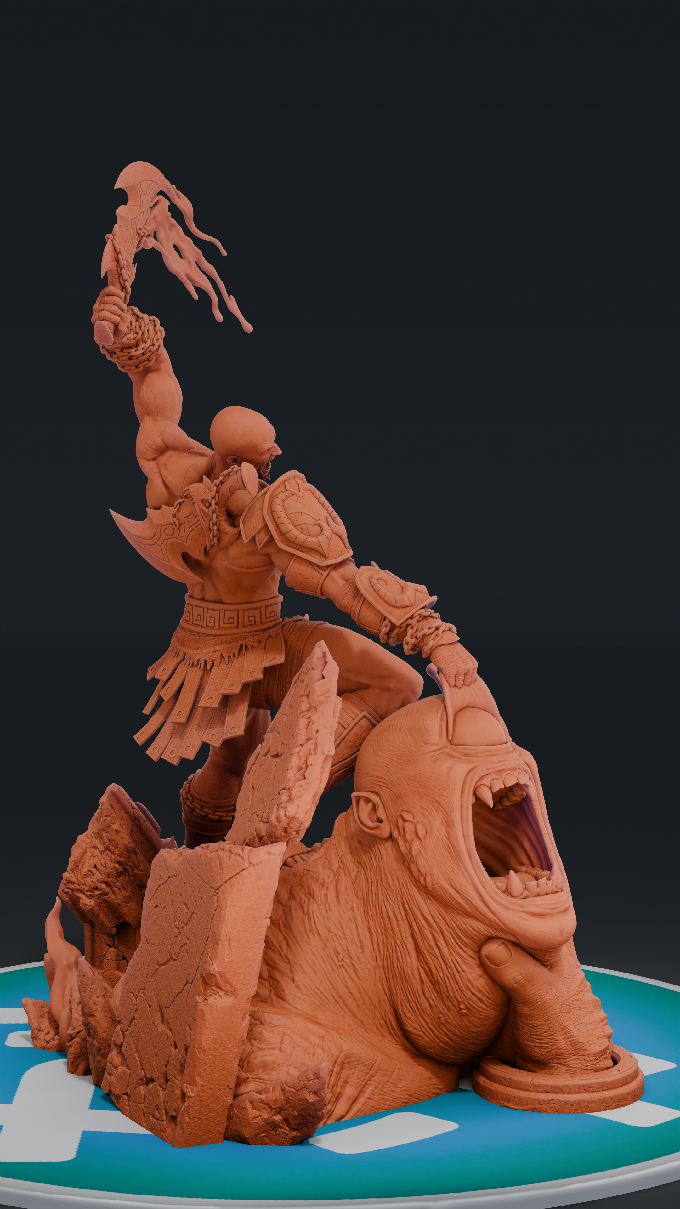 Kratos - God of War | Custom Statue 3D printed figure
