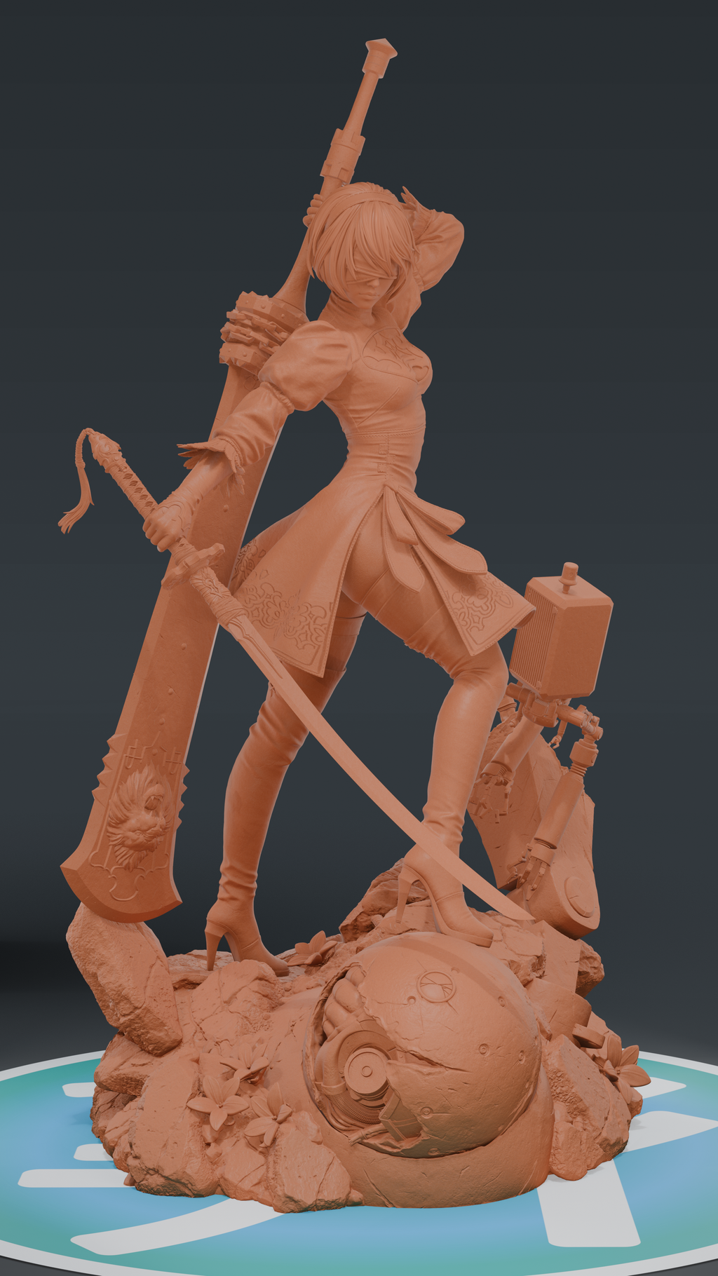 2B - Nier Automata | Custom Statue 3D printed figure