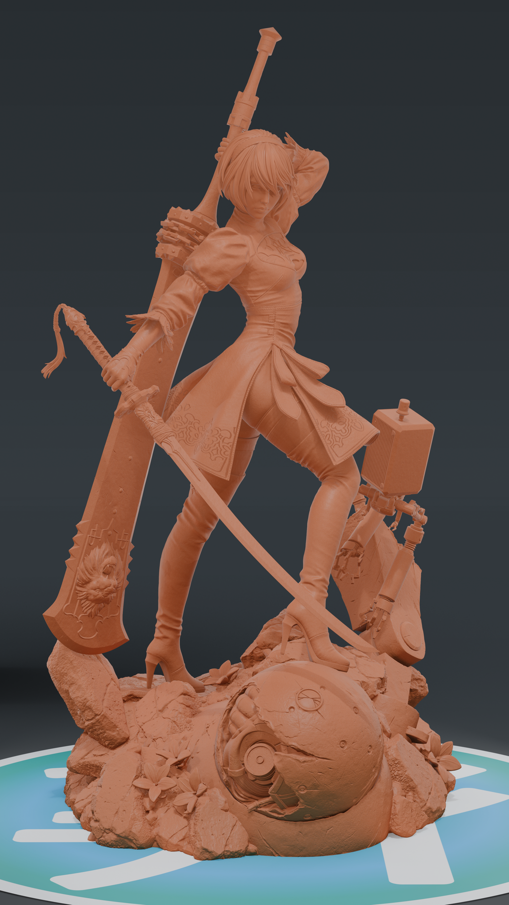 2B - Nier Automata | Custom Statue 3D printed figure