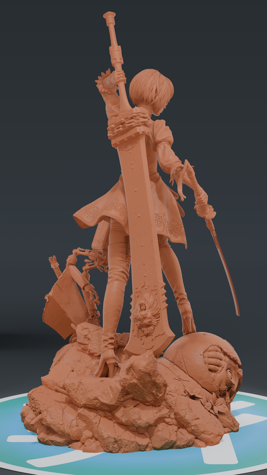 2B - Nier Automata | Custom Statue 3D printed figure