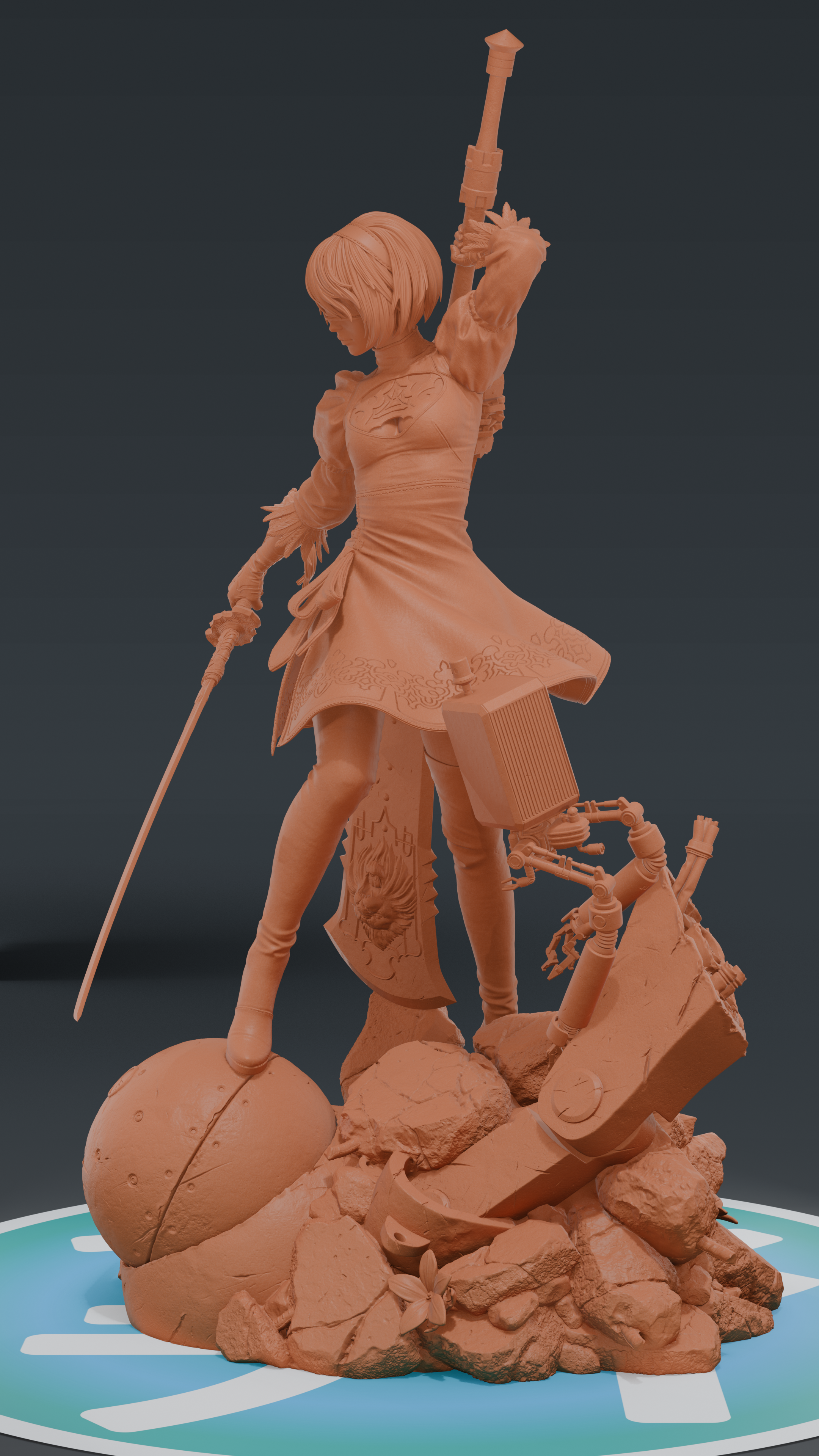2B - Nier Automata | Custom Statue 3D printed figure