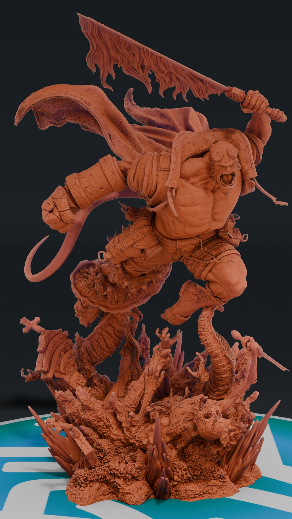 Hellboy - Hellboy | Custom Statue 3D printed figure