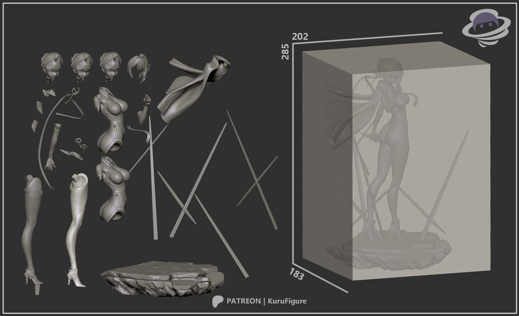 Evelyn - Zenless Zone Zero ZZZ | Custom Statue 3D printed figure