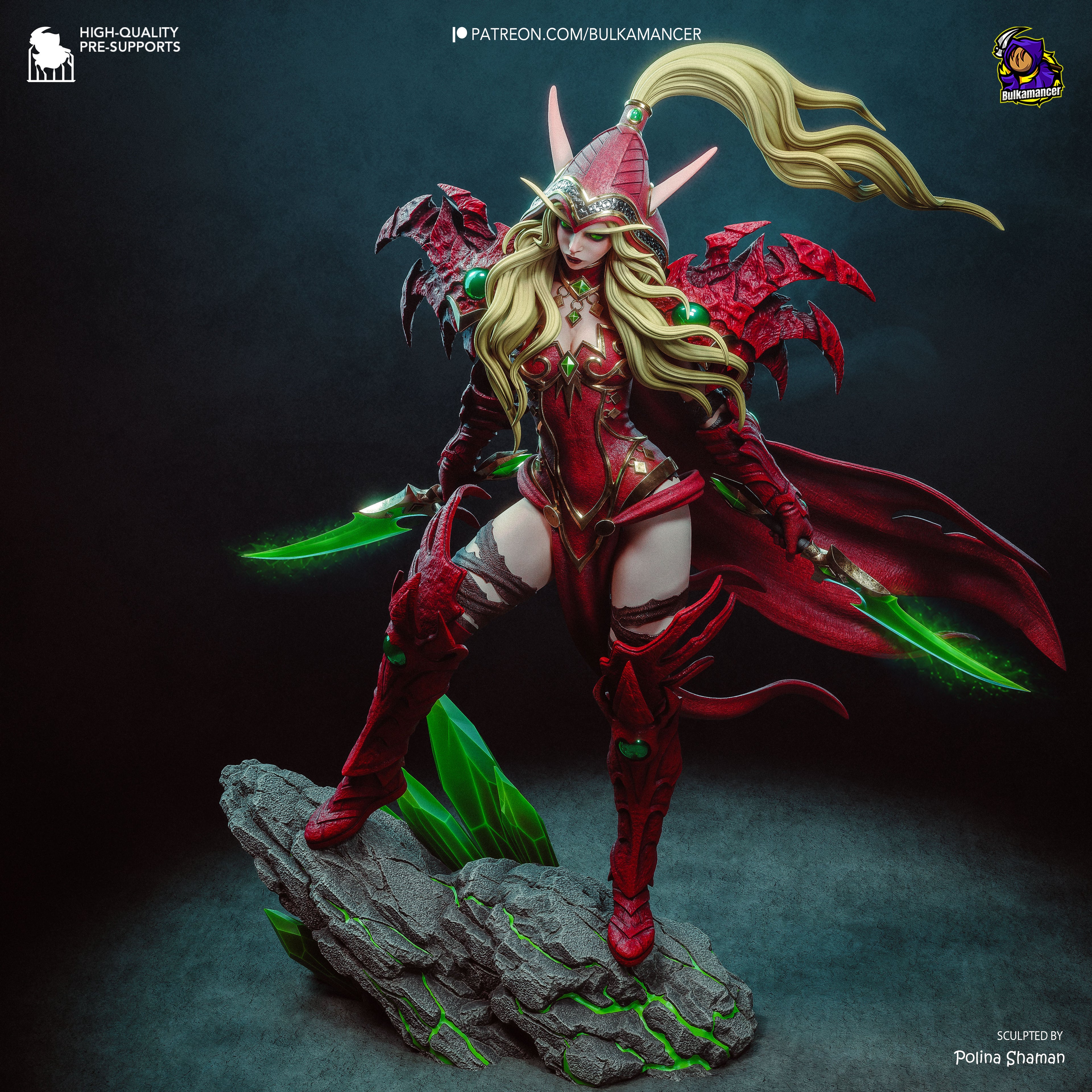 Valeera - World of Warcraft | Custom Statue 3D printed figure