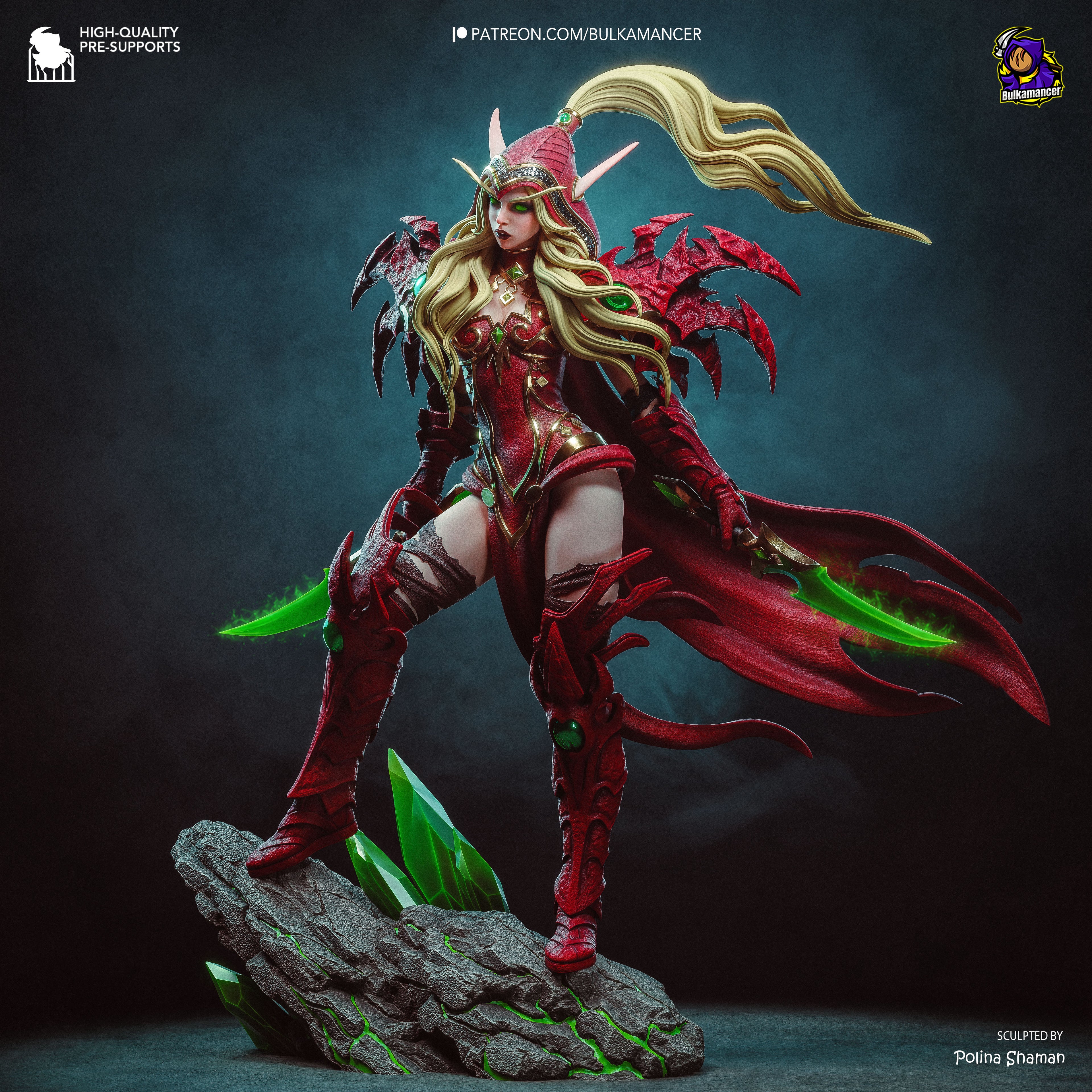 Valeera - World of Warcraft | Custom Statue 3D printed figure