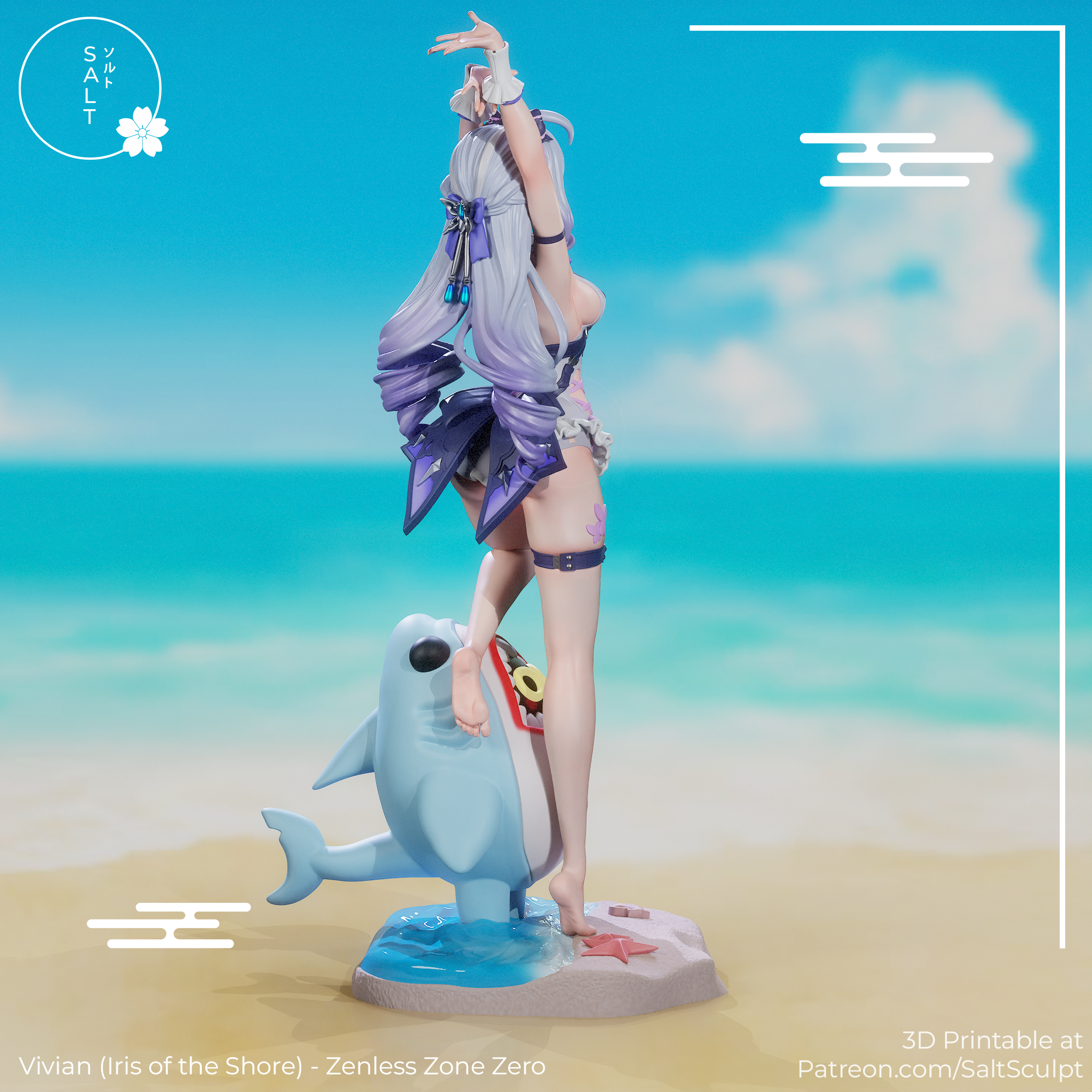 Vivian Summer Skin - Zenless Zone Zero ZZZ | Custom Statue 3D printed figure