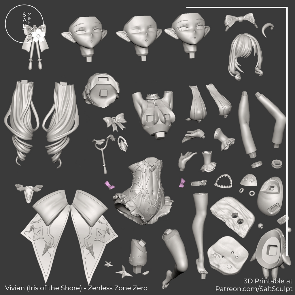 Vivian Summer Skin - Zenless Zone Zero ZZZ | Custom Statue 3D printed figure