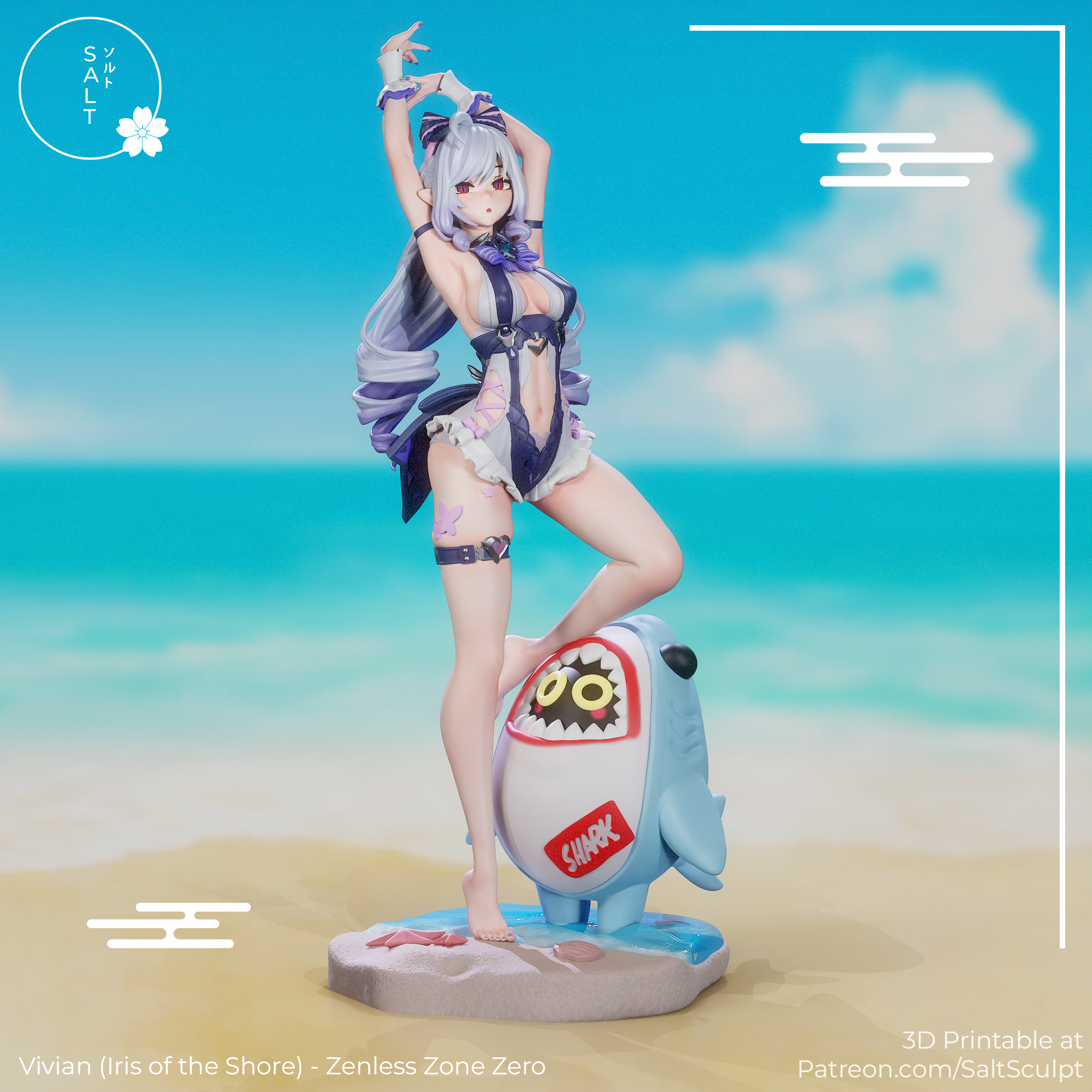 Vivian Summer Skin - Zenless Zone Zero ZZZ | Custom Statue 3D printed figure
