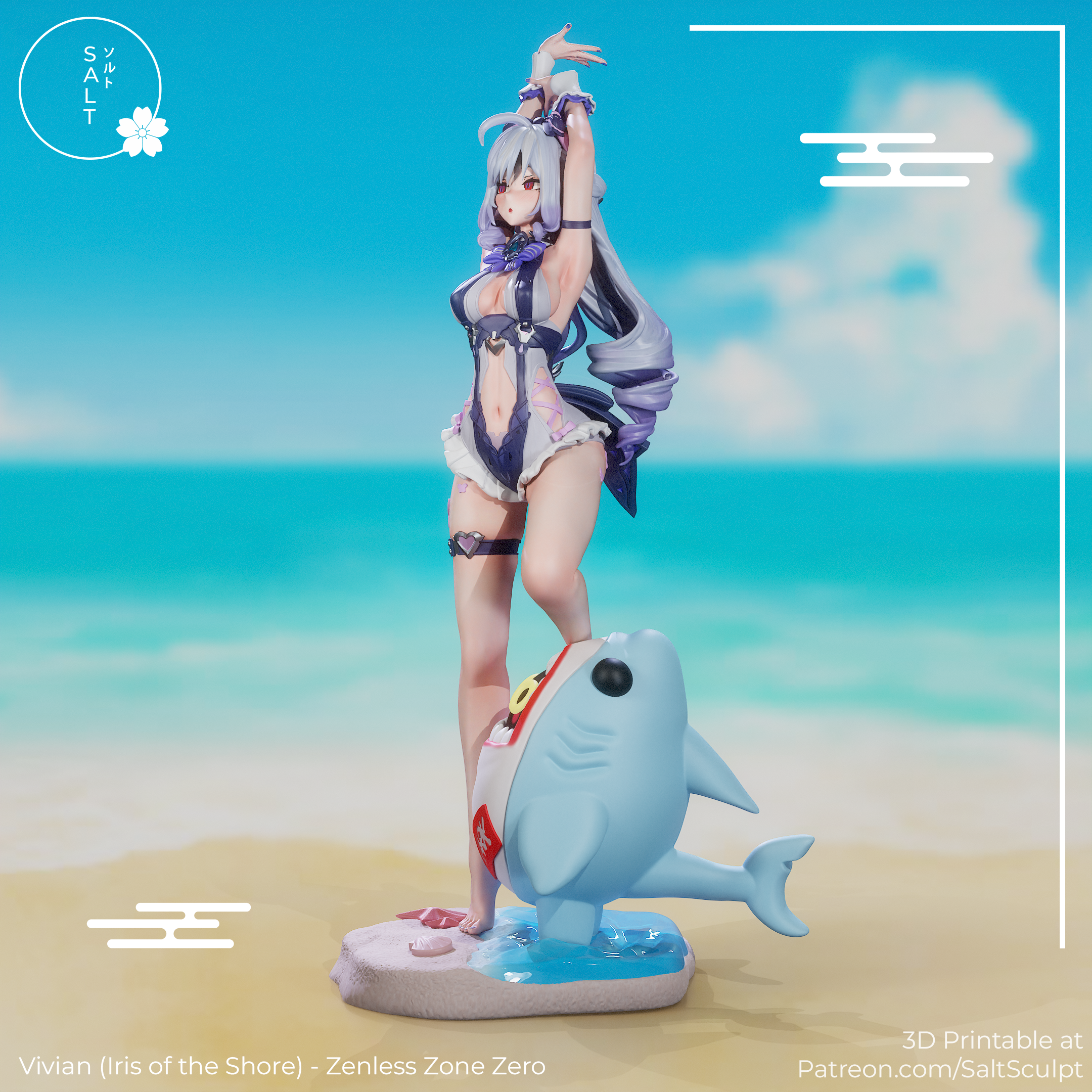 Vivian Summer Skin - Zenless Zone Zero ZZZ | Custom Statue 3D printed figure