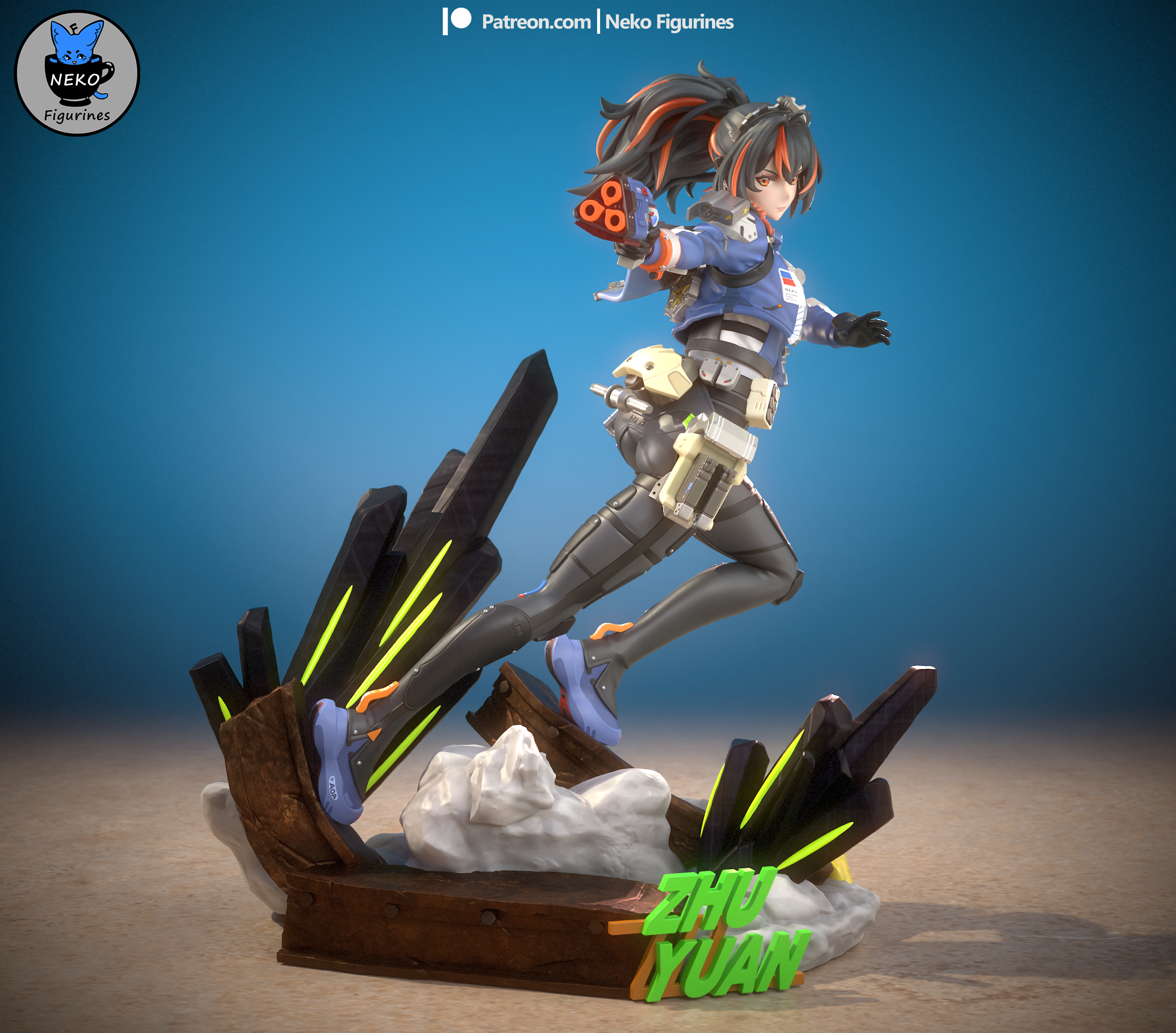 Zhu Yuan - Zenless Zone Zero ZZZ | Custom Statue 3D printed figure