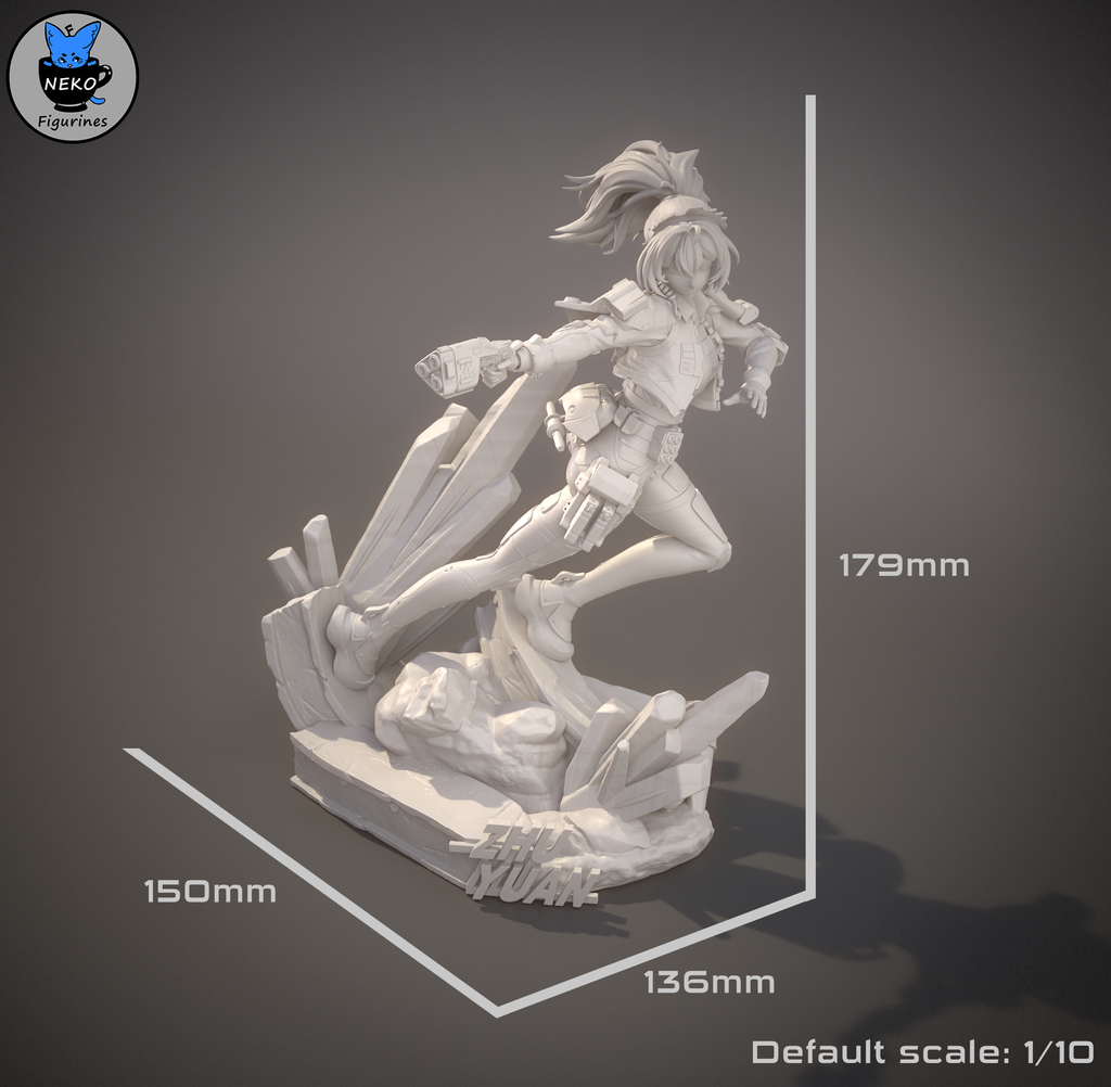 Zhu Yuan - Zenless Zone Zero ZZZ | Custom Statue 3D printed figure